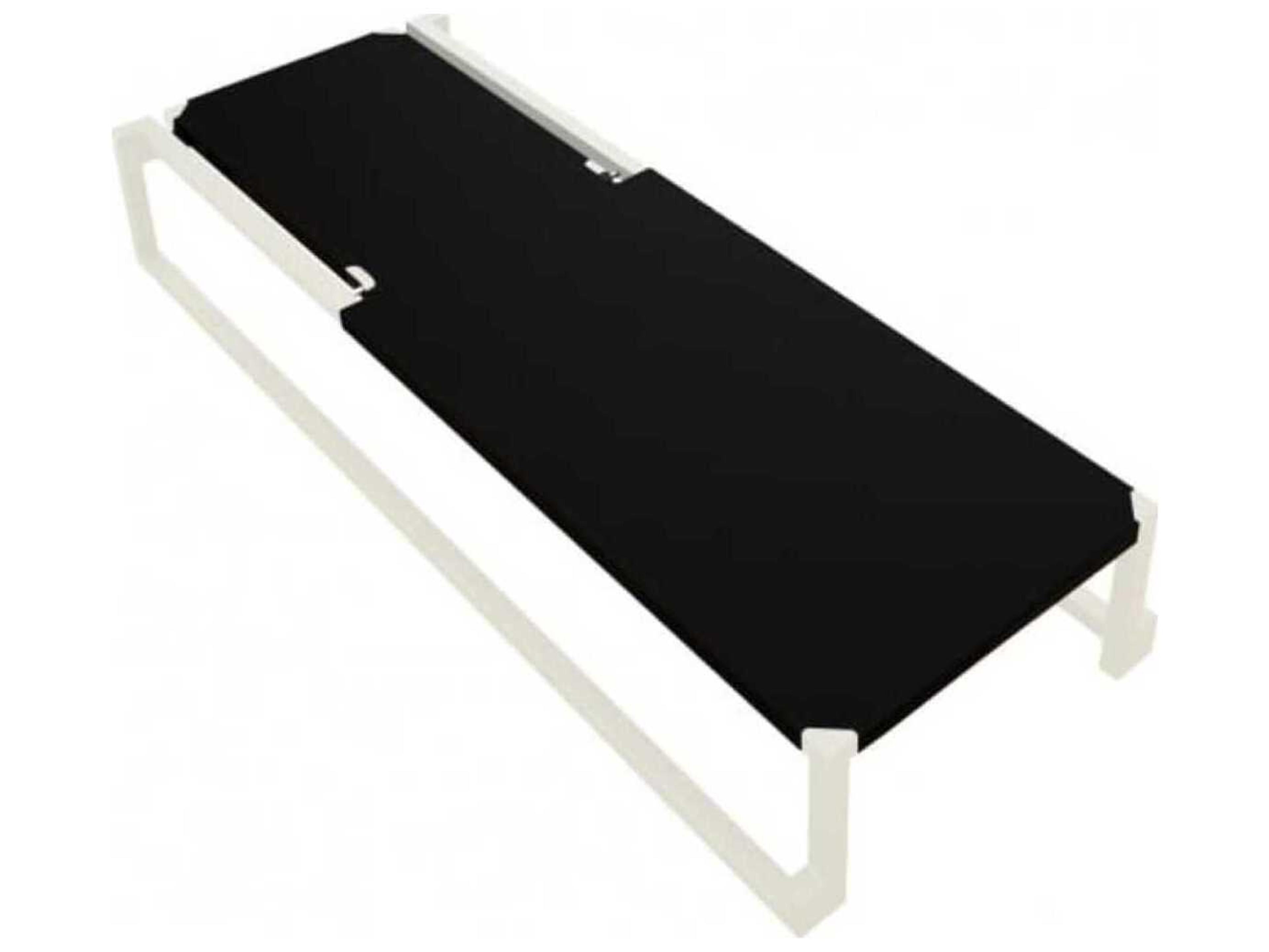 Milano Sunlounger White Structure Black Textilene Price Includes 2