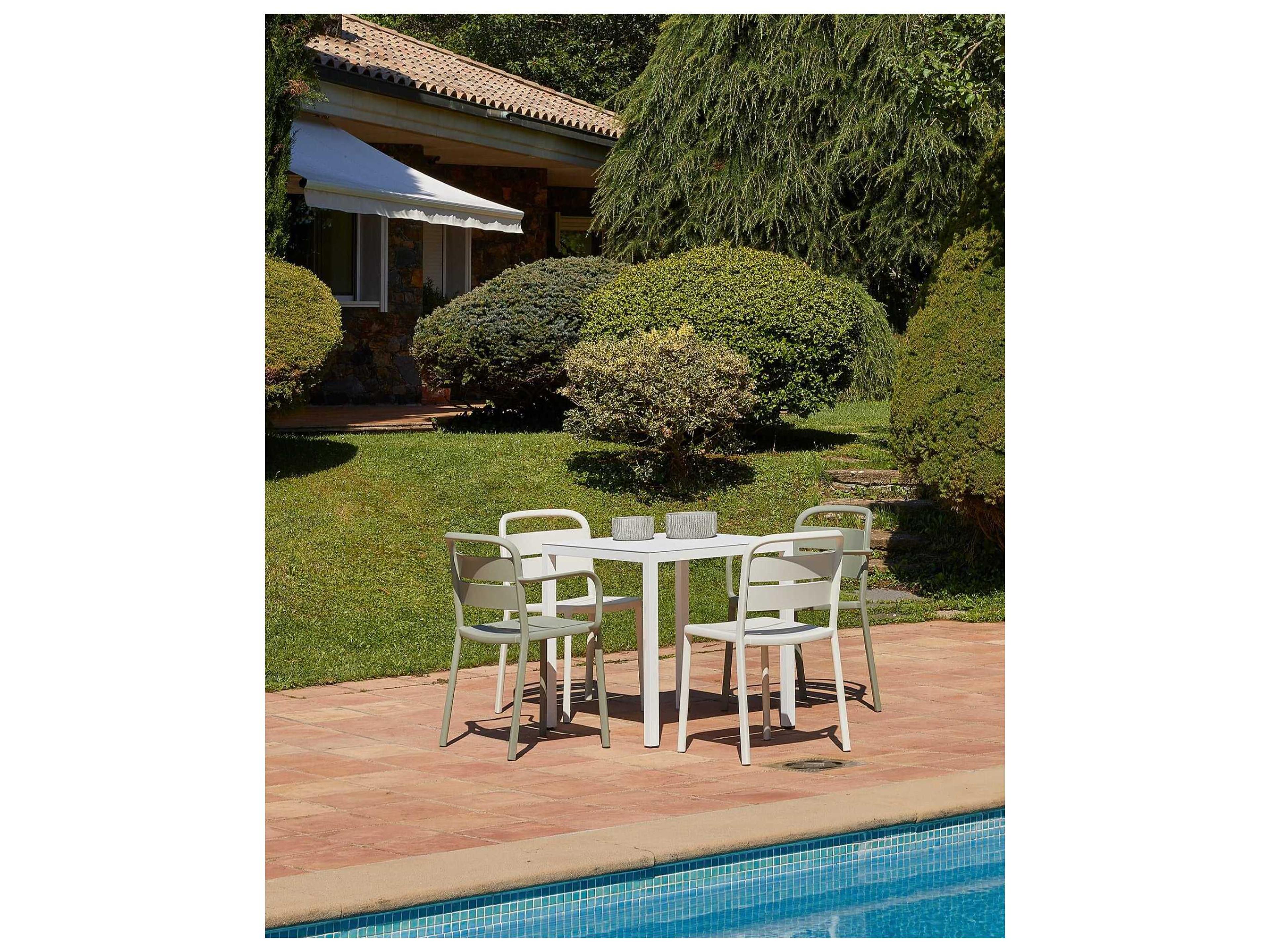 Resol Barcino Square Dining Table 35x35 White