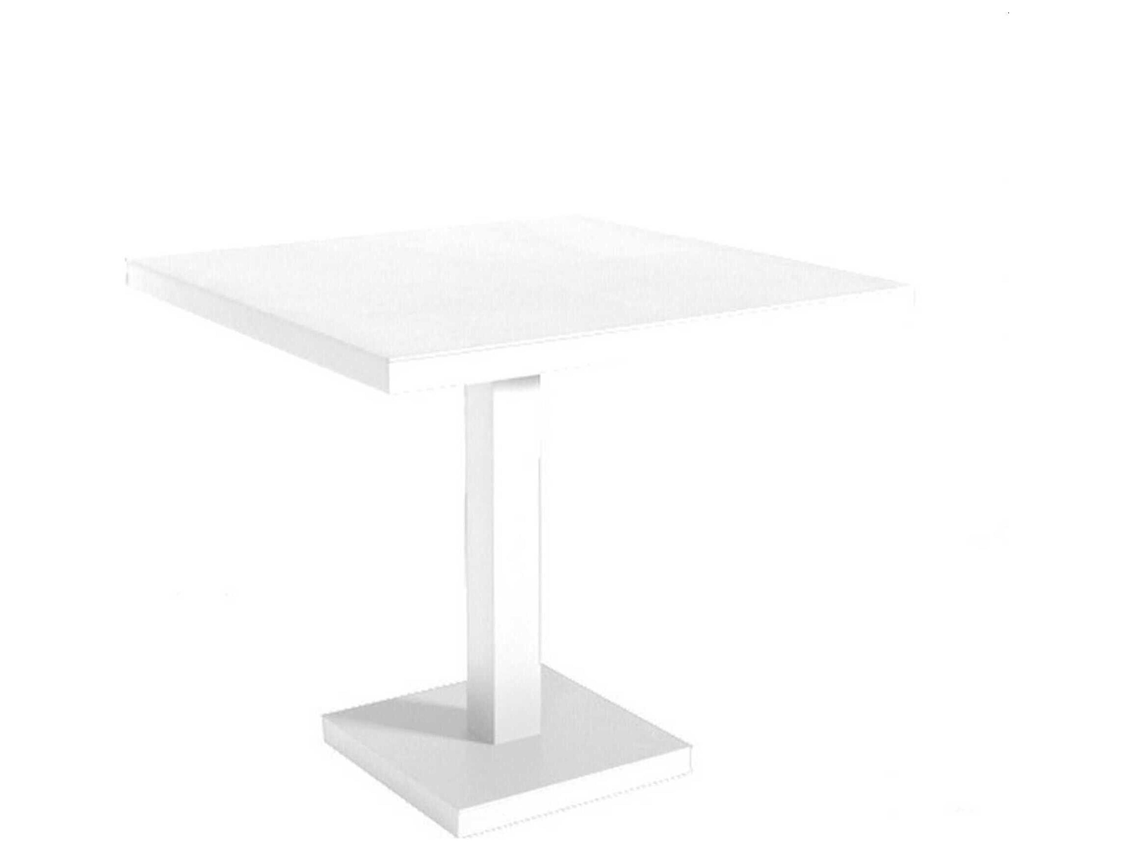 Barcino Square Dining Table Pedestal Leg 31x31 White