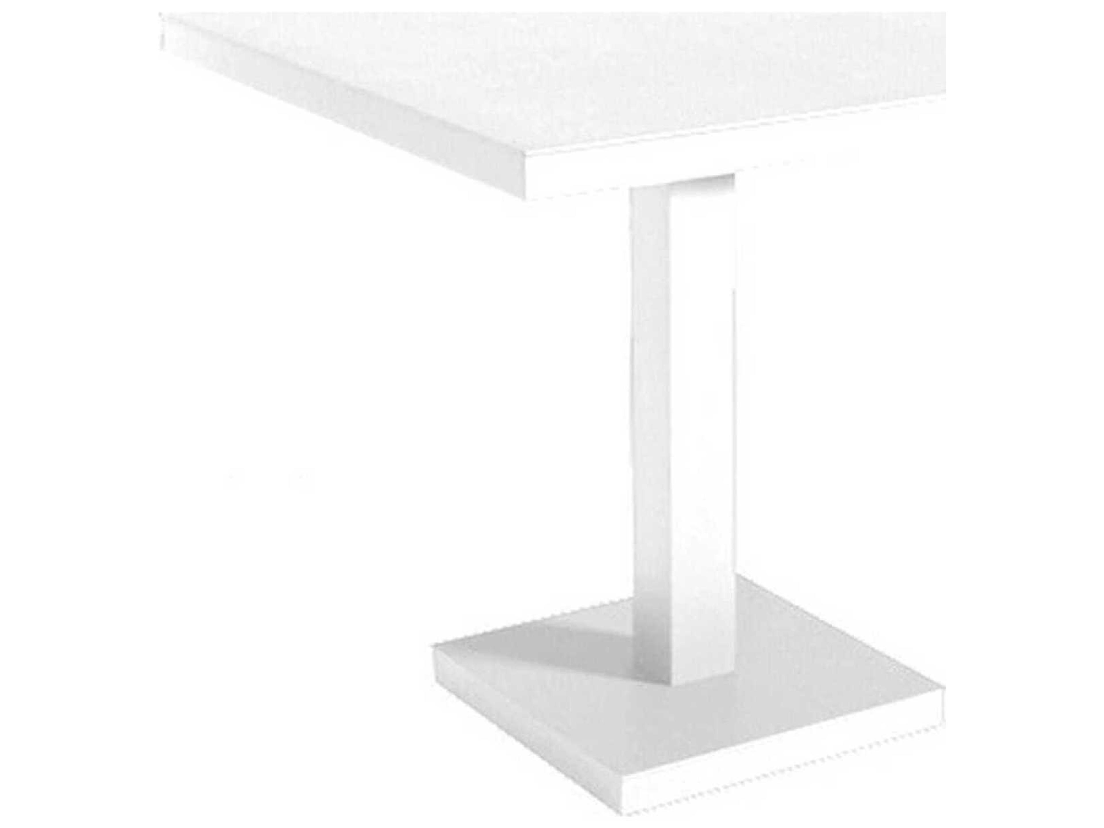 Barcino Square Dining Table Pedestal Leg White
