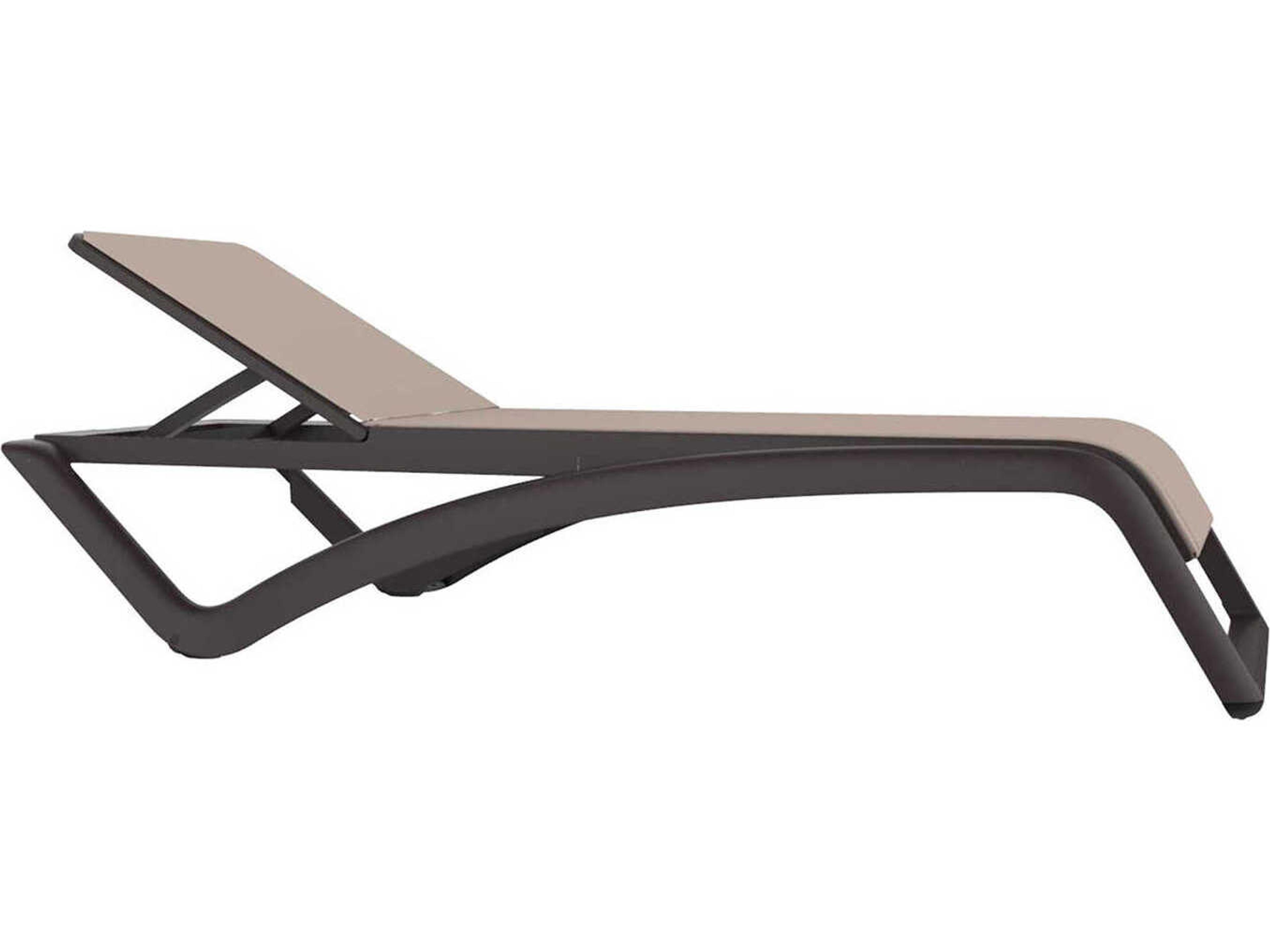 Sky Club Sunlounger Wenge Structure Beige Textilene Price Includes 2