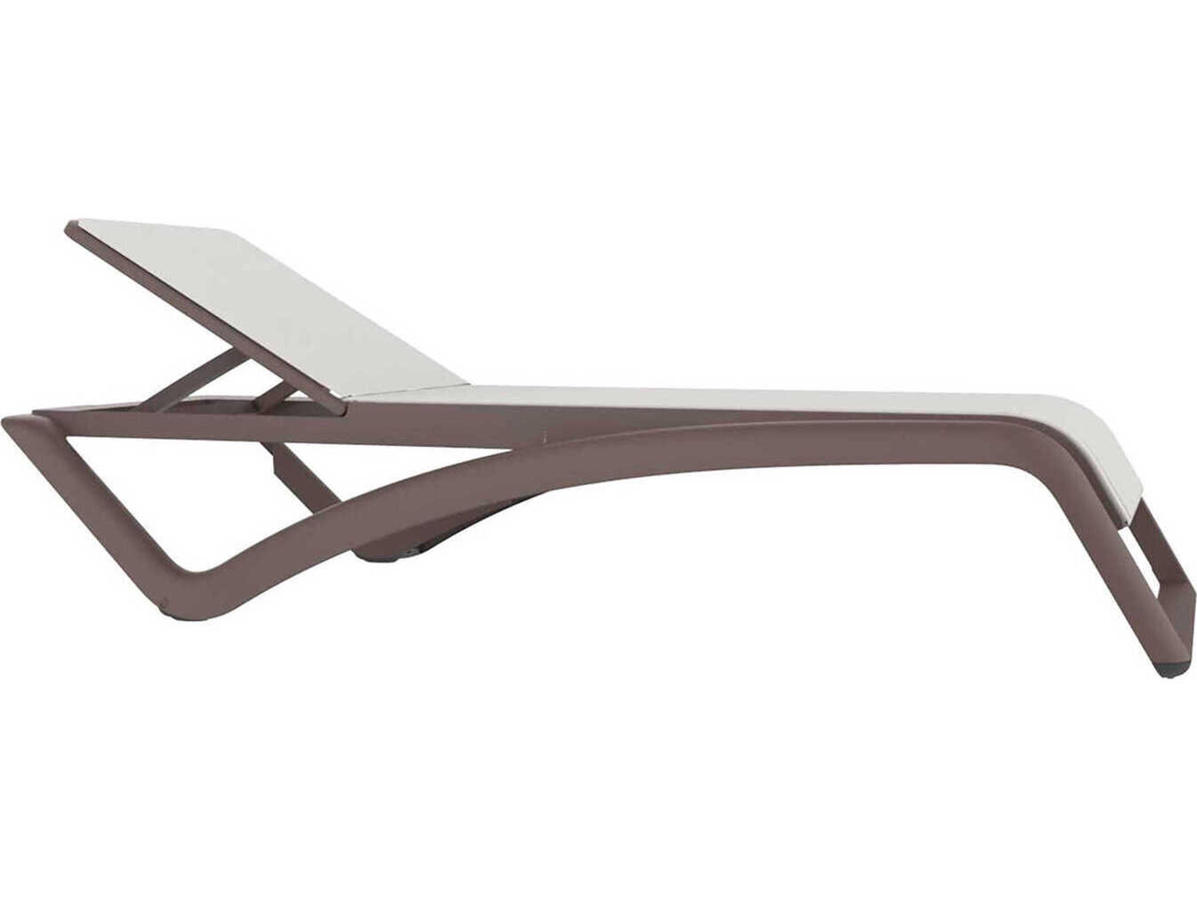 Sky Club Sunlounger Chocolate Structure White Textilene Price Includes 2