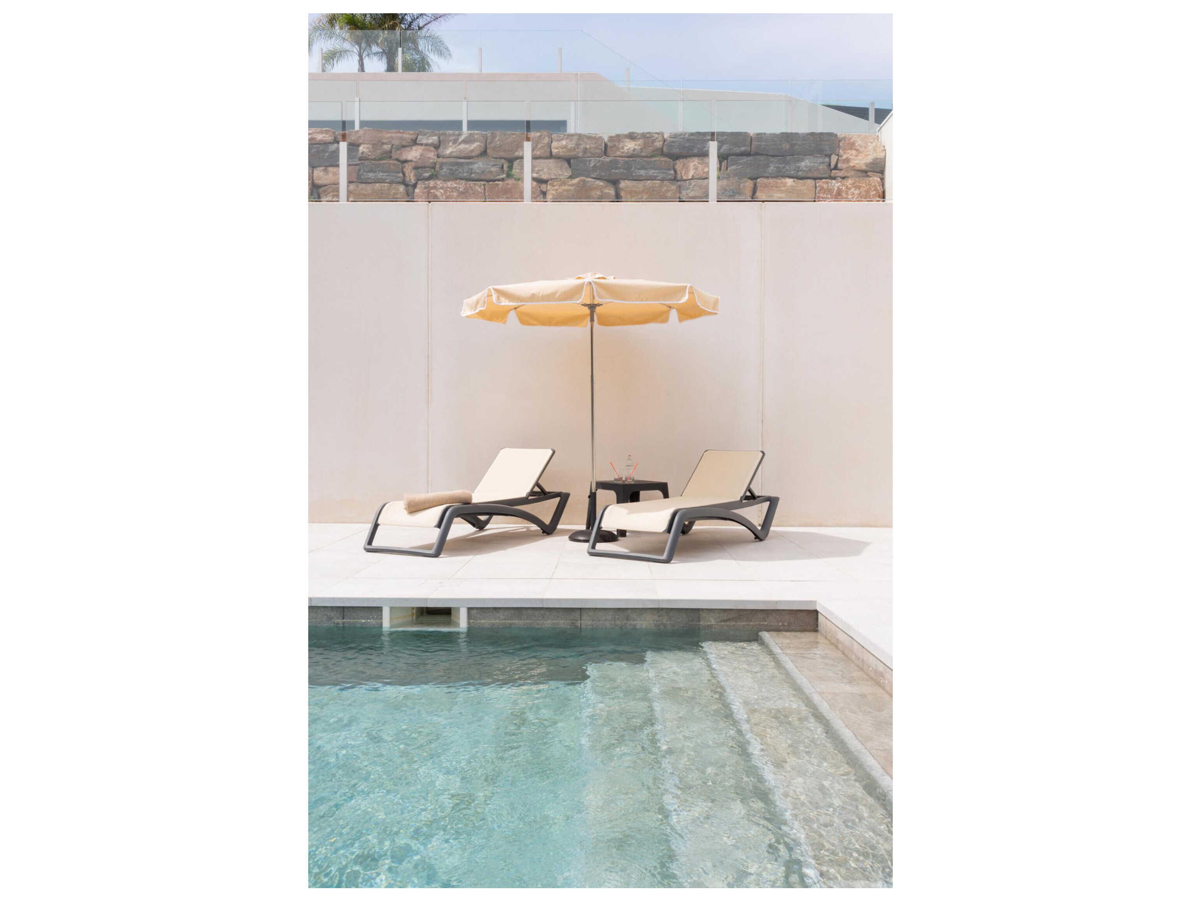 Resol Sky Club Sunlounger Dark Grey Structure Beige Textilene Price Includes 2