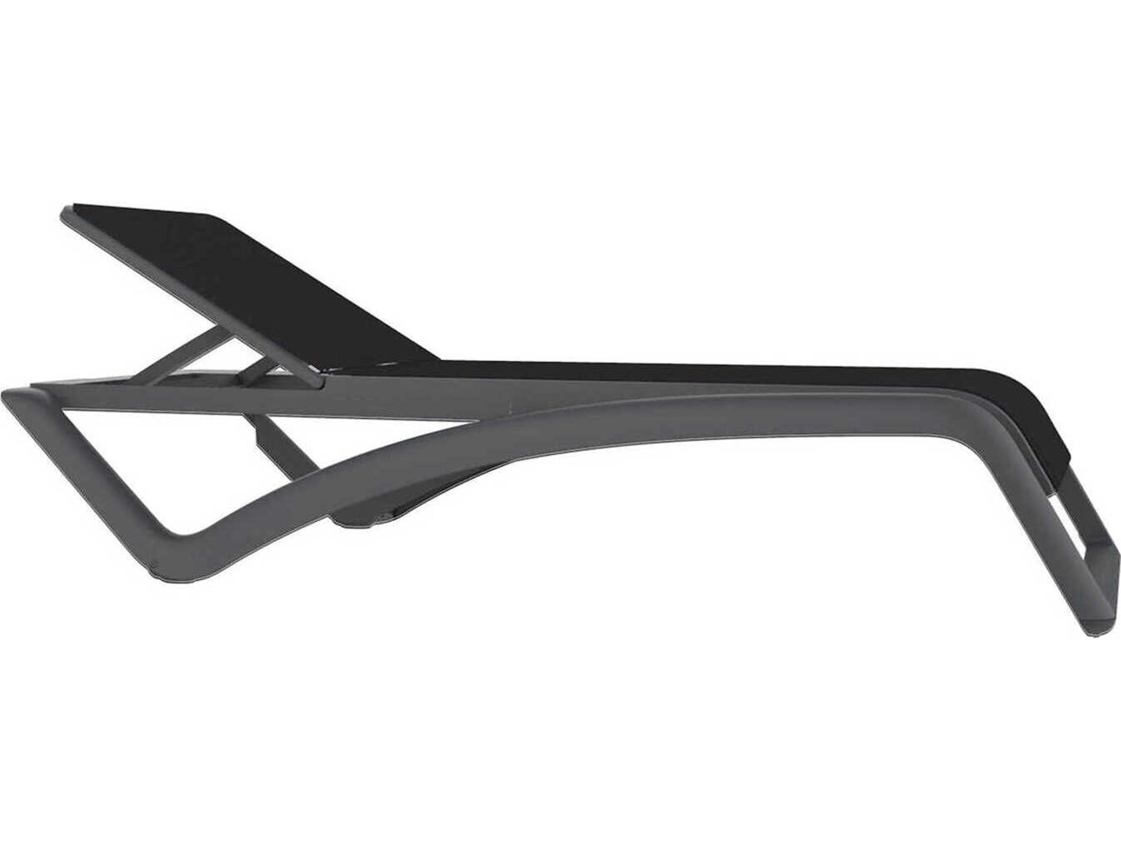 Sky Club Sunlounger Dark Grey Structure Grey-Black Textilene Price Includes 2