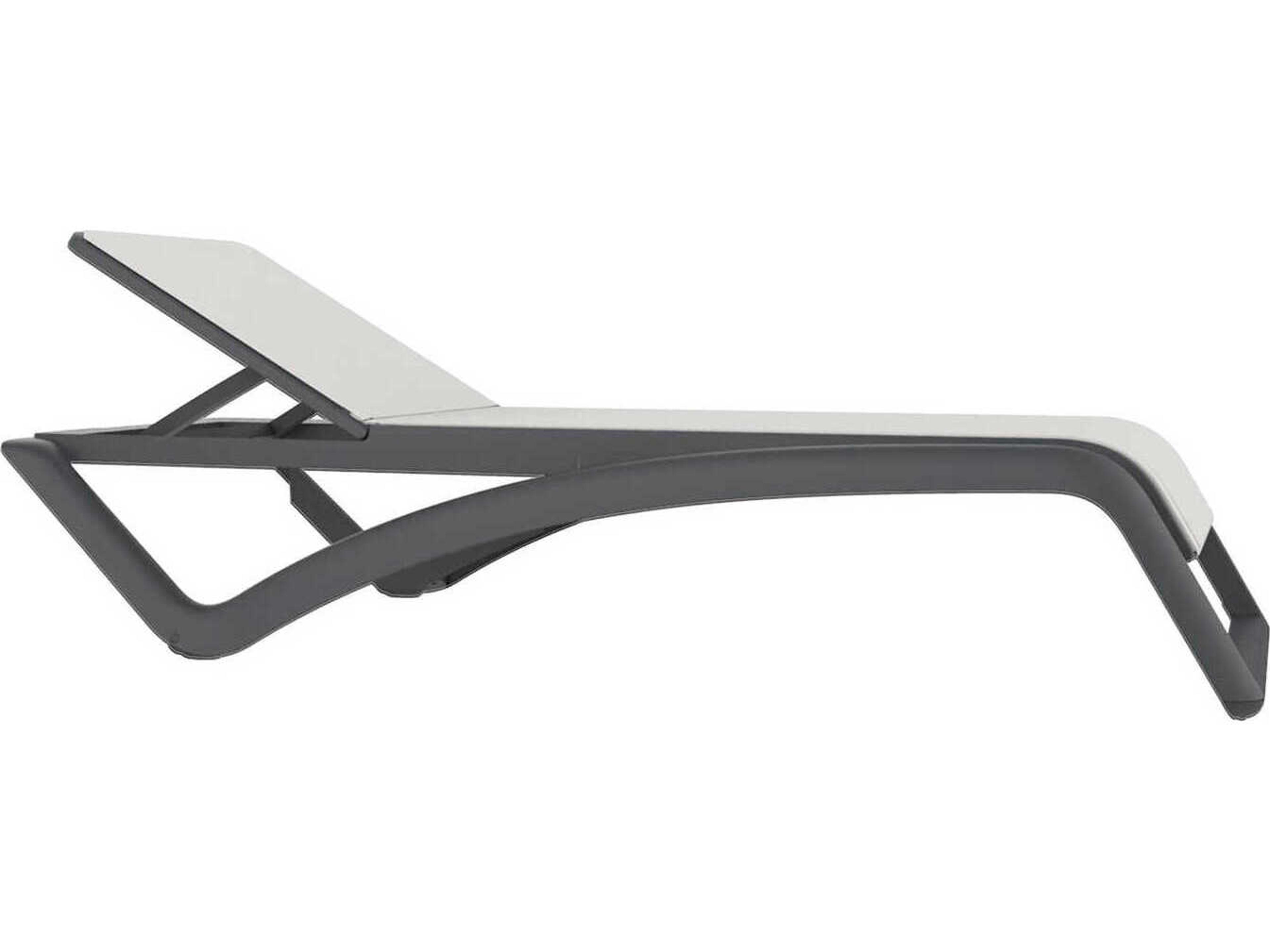 Sky Club Sunlounger Dark Grey Structure White Textilene Price Includes 2