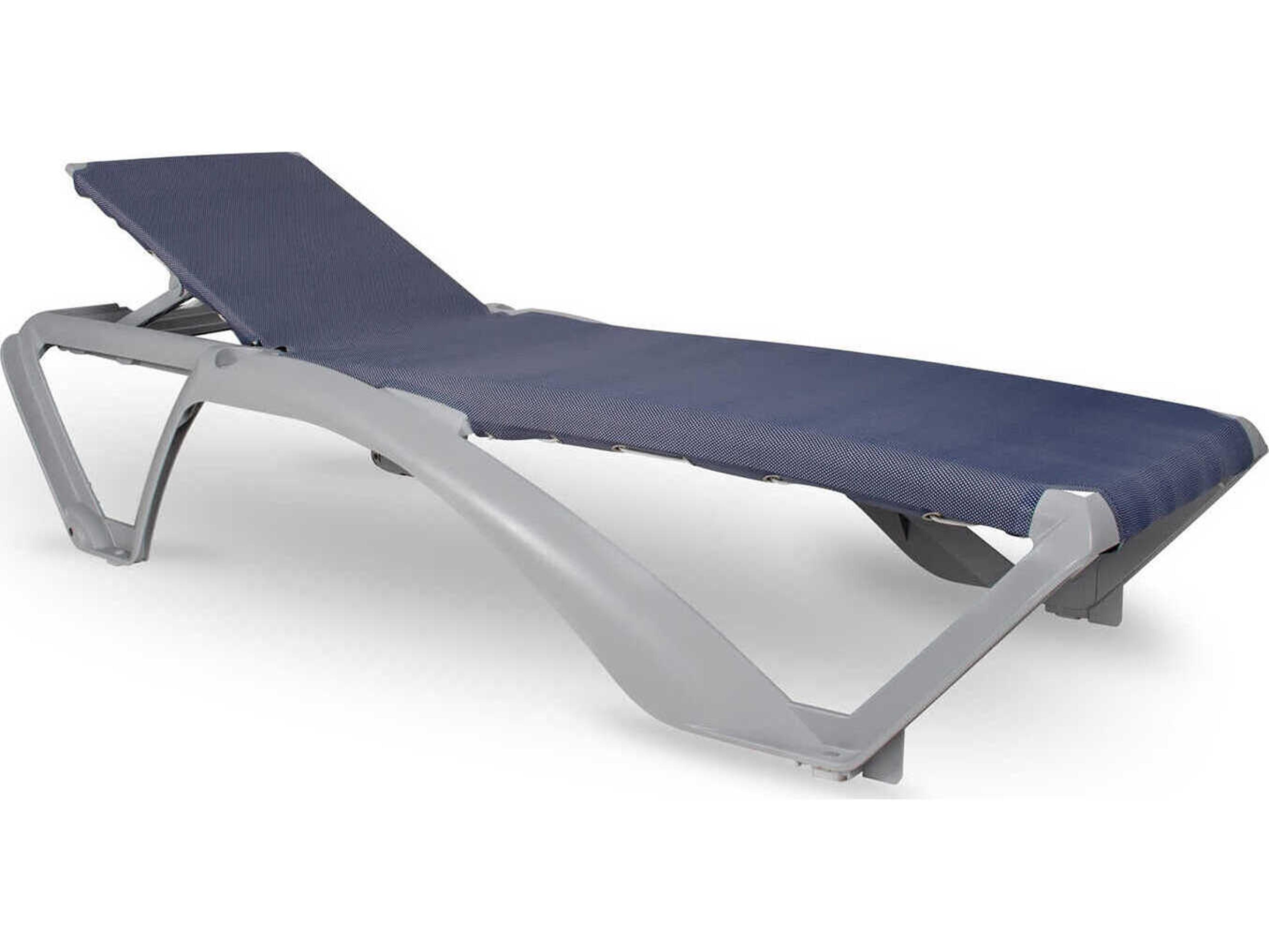 Marina Club Sunlounger Silver Grey Structure Blue Jeans Textilene Price Includes 2