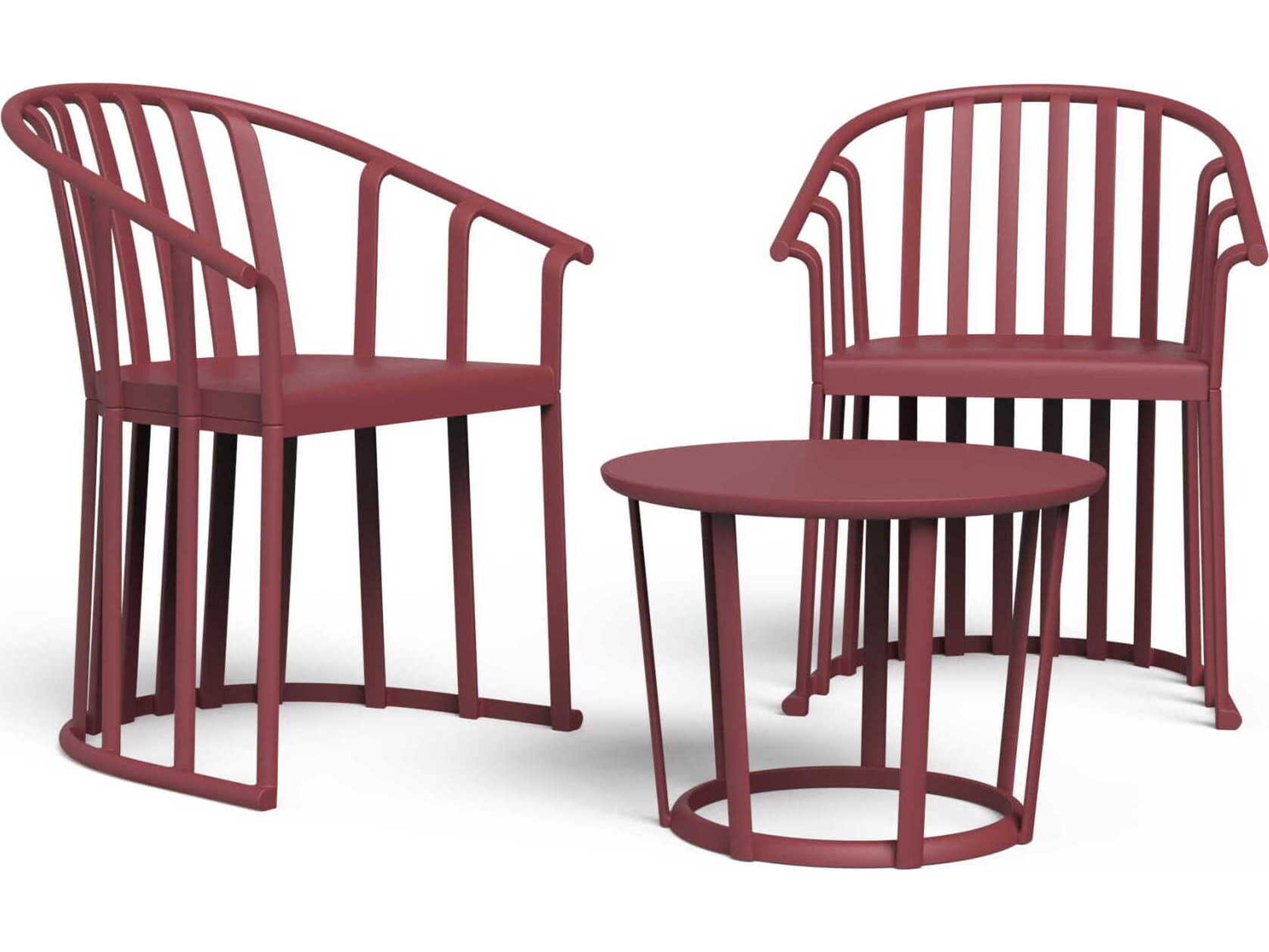 Raff 3 Piece Conversation Set Bordeaux