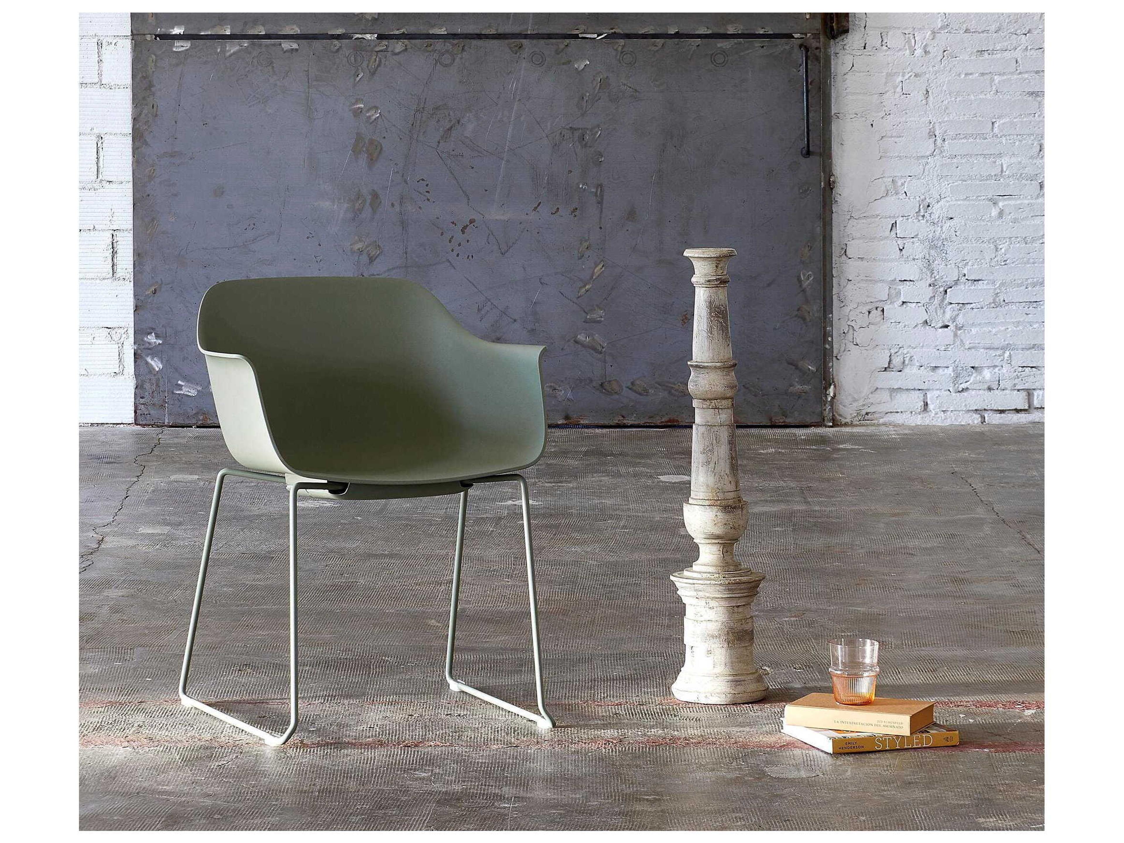 Resol Shape Dining Armchair Sled Base White Price Includes 2