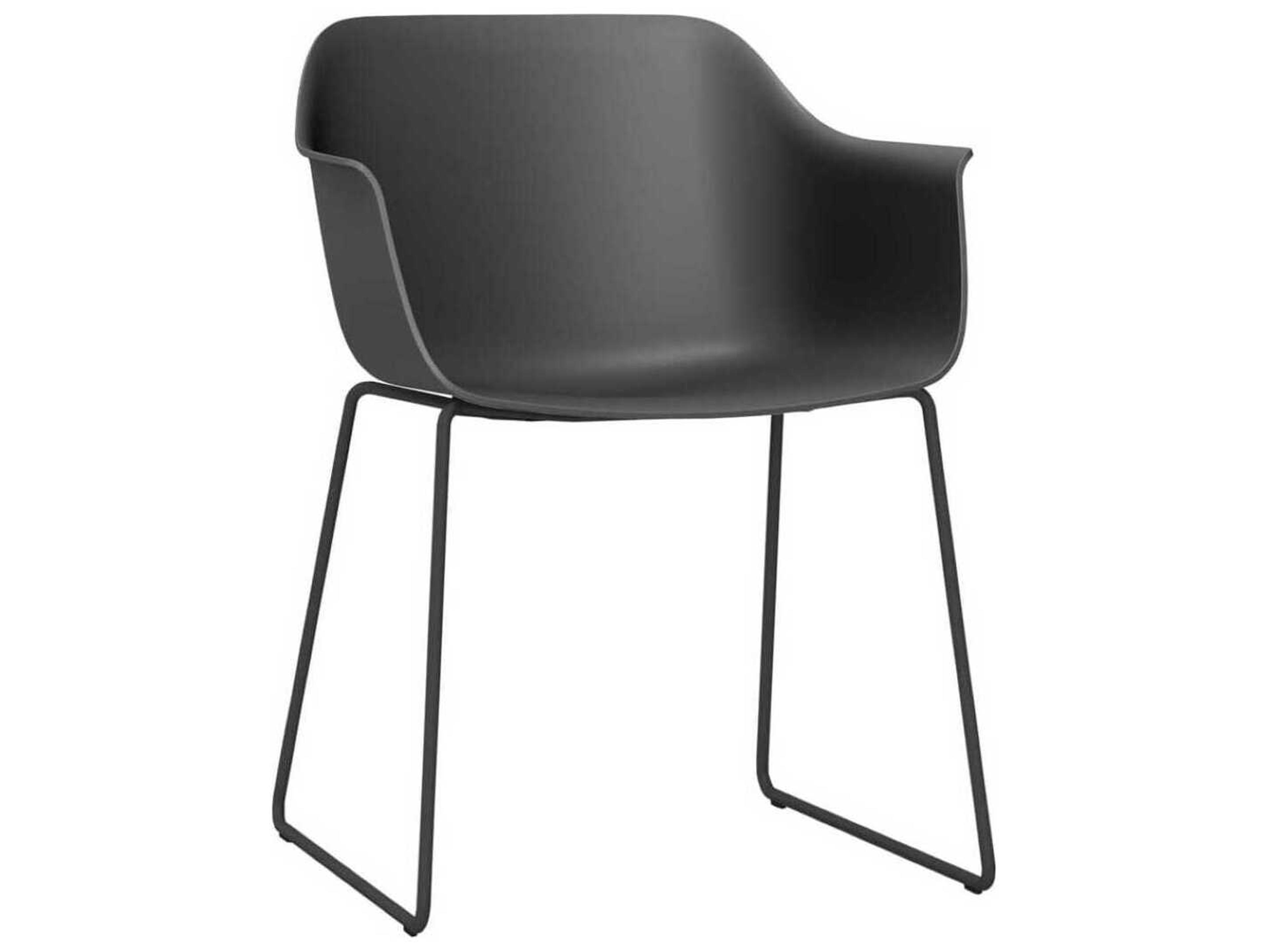 Shape Dining Armchair Sled Base Dark Grey Price Includes 2
