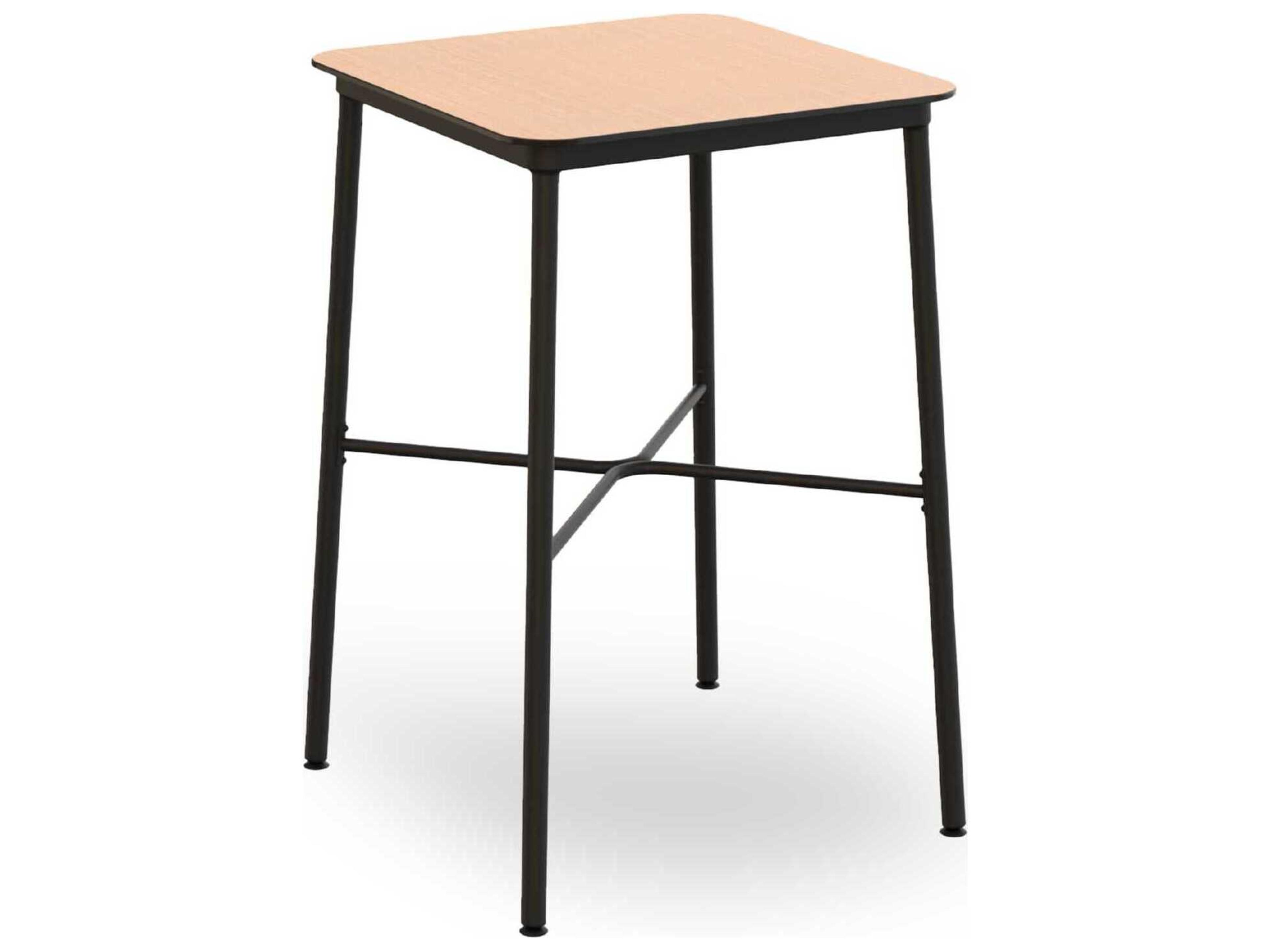 Hub Square Bar Table 27x27 Natural Oak