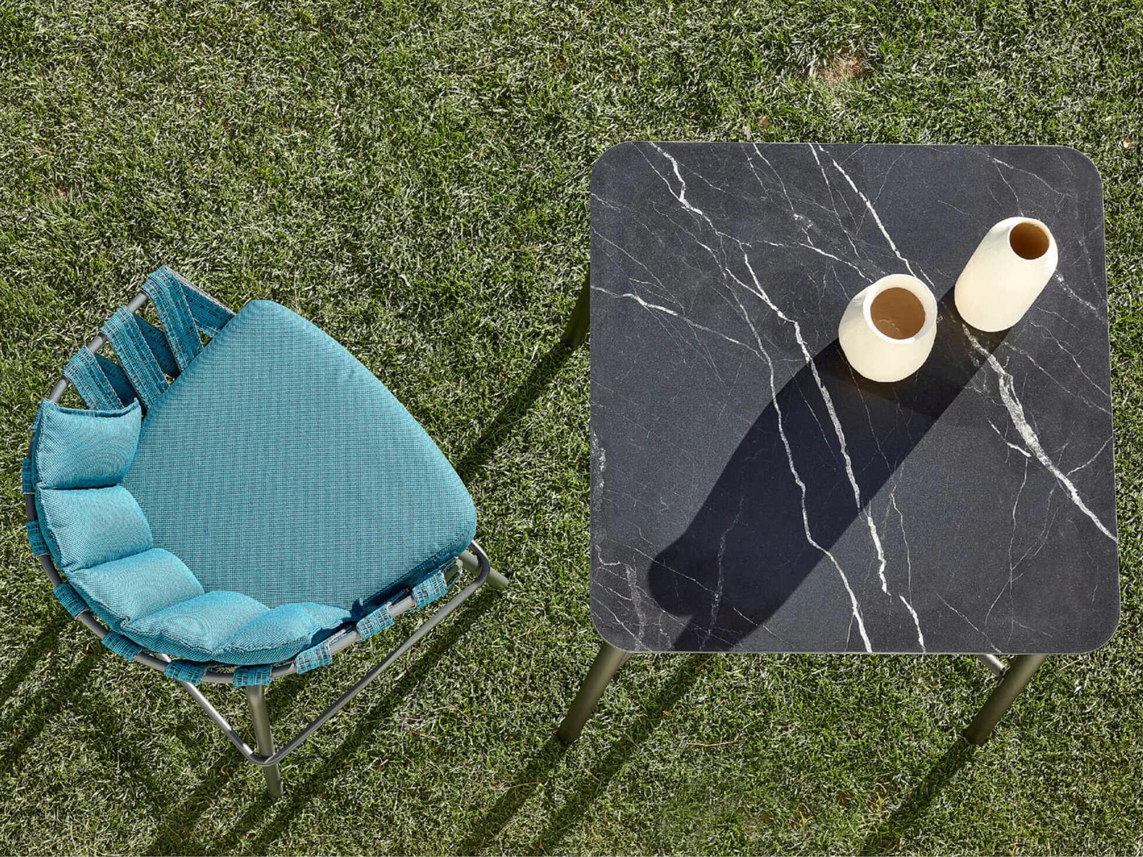 Resol Hub Square Bar Table 27x27 Black Marble