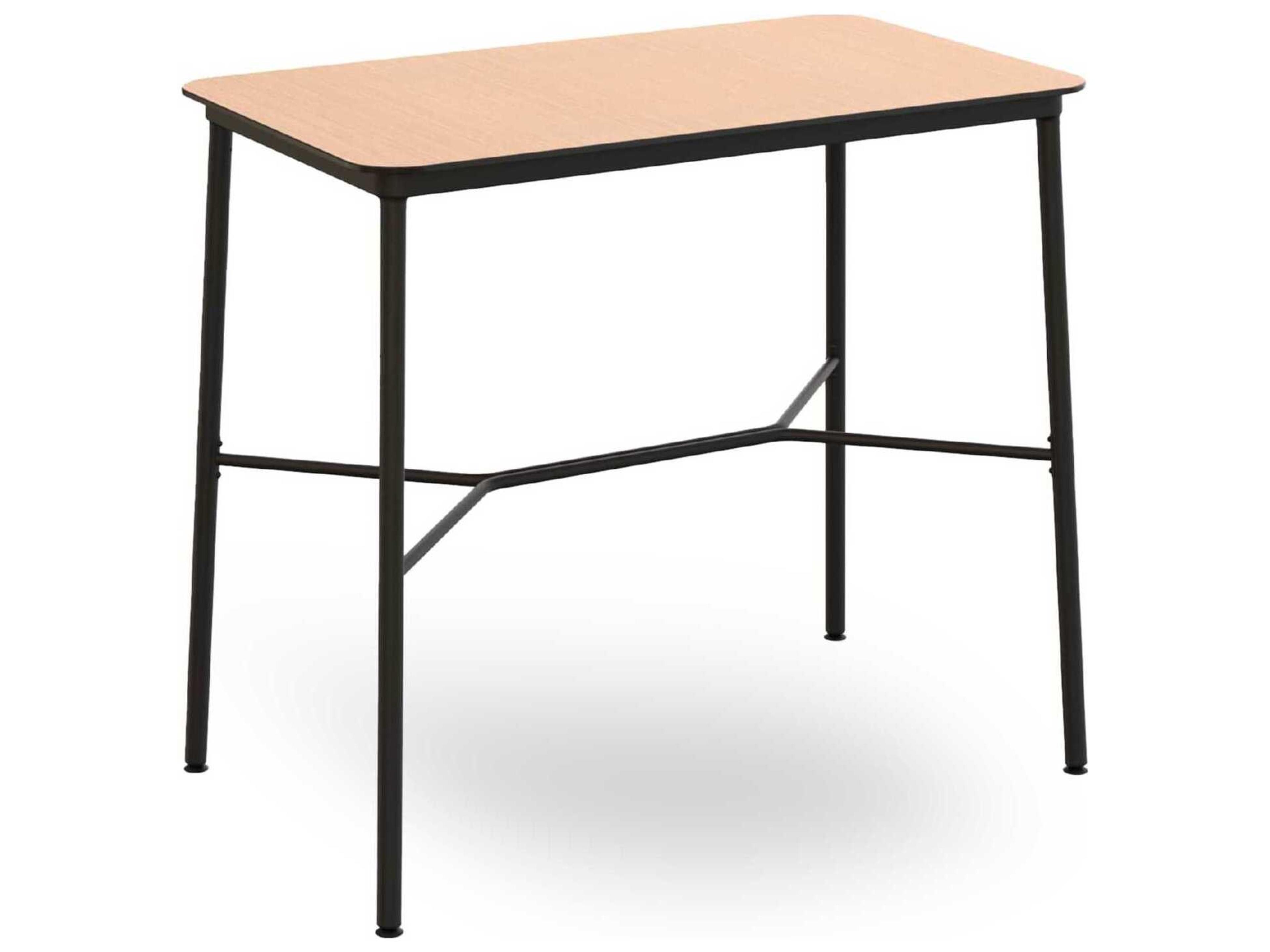 Hub Rectangular Bar Table Natural Oak 47x27