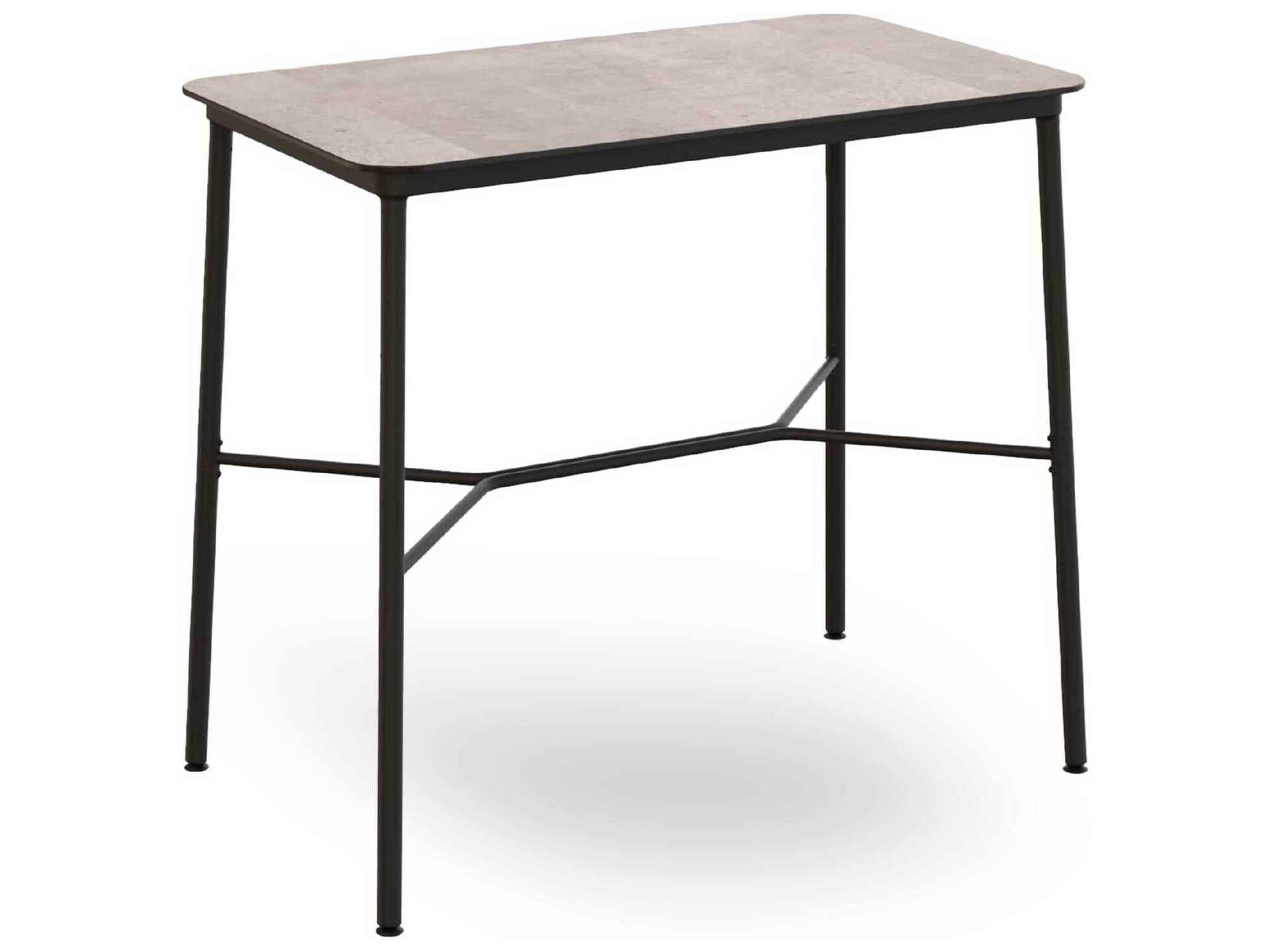 Hub Rectangular Bar Table Cement 47x27