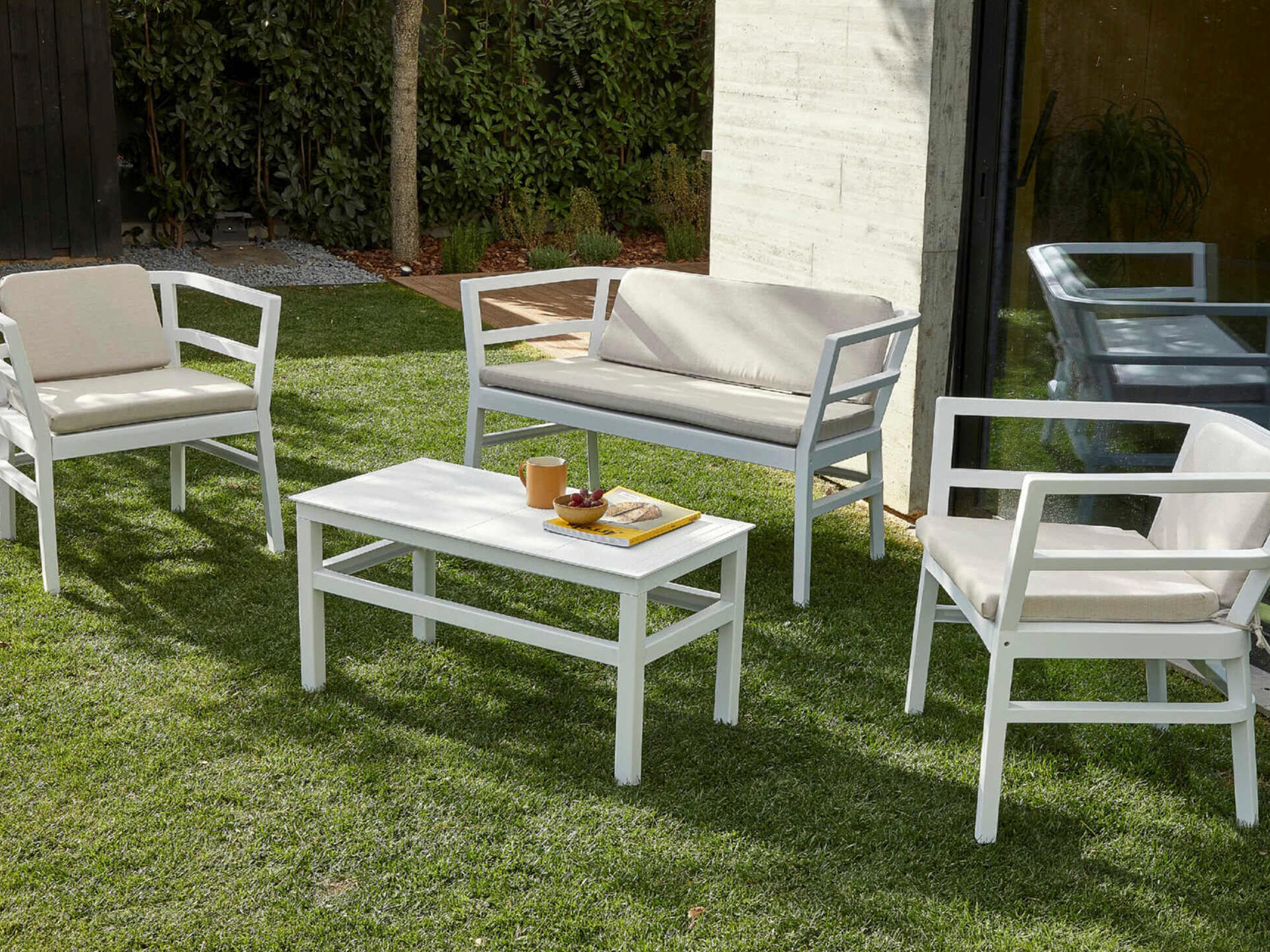 Resol Click-Clack 4 Piece Conversation Set White