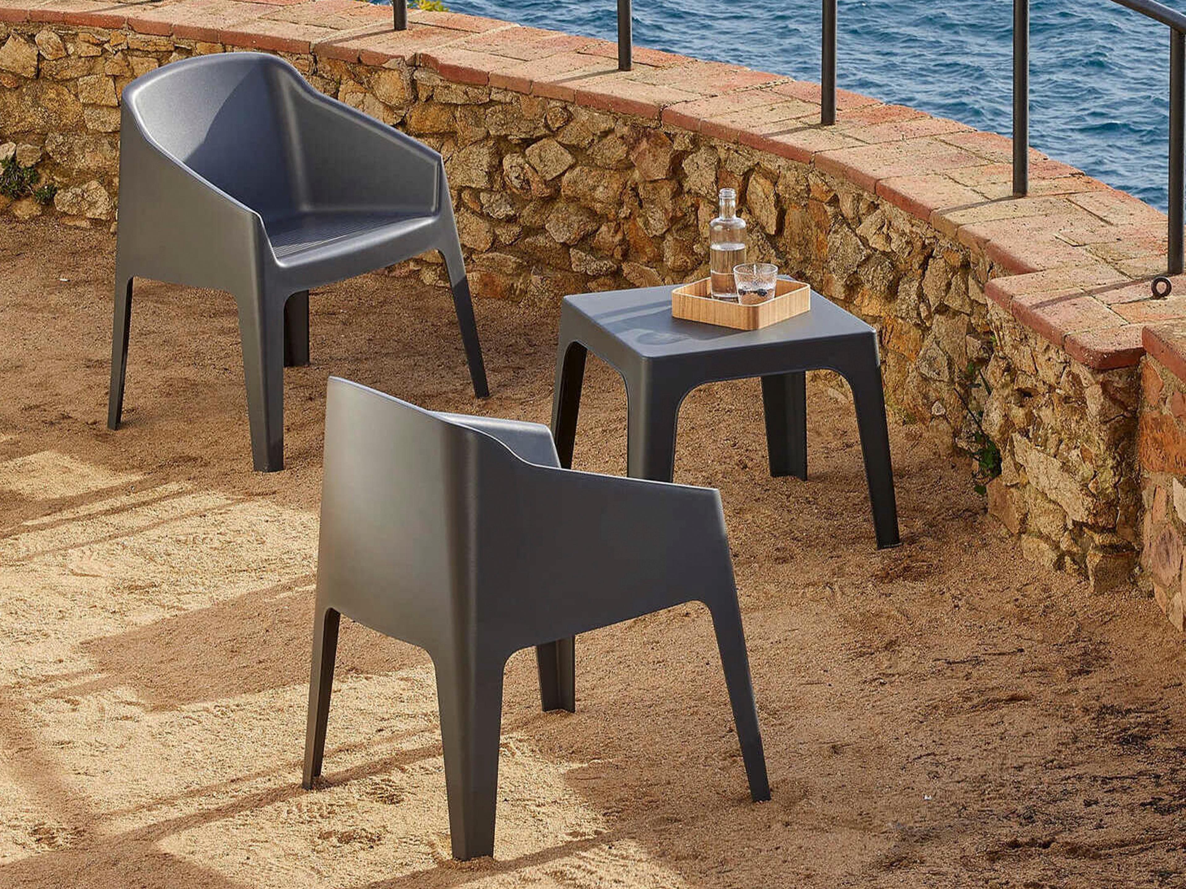 Resol Baku 3 Piece Recycled Conversation Set with Cushions Anthracite