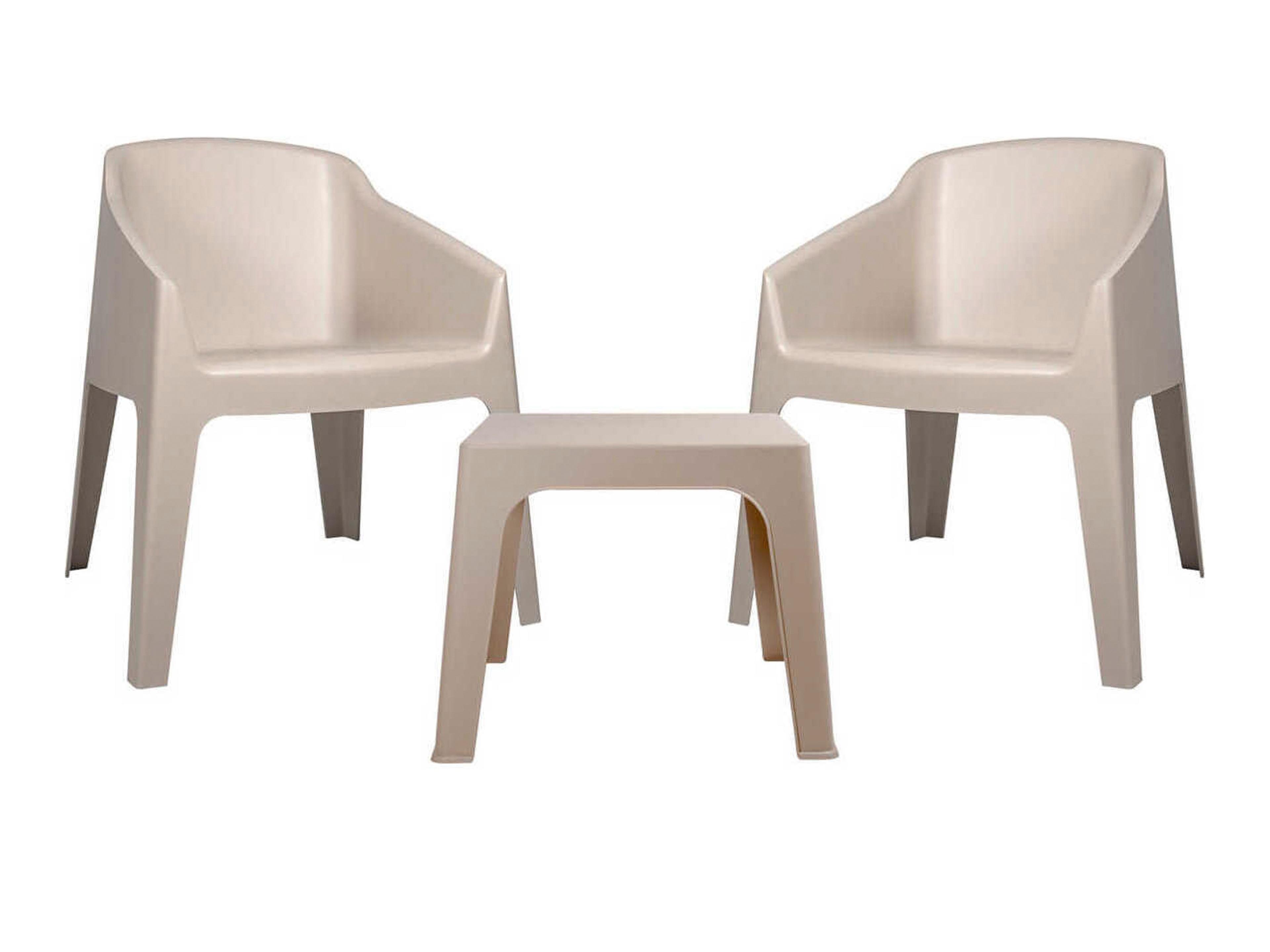 Baku 3 Piece Recycled Conversation Set with Cushions Sand