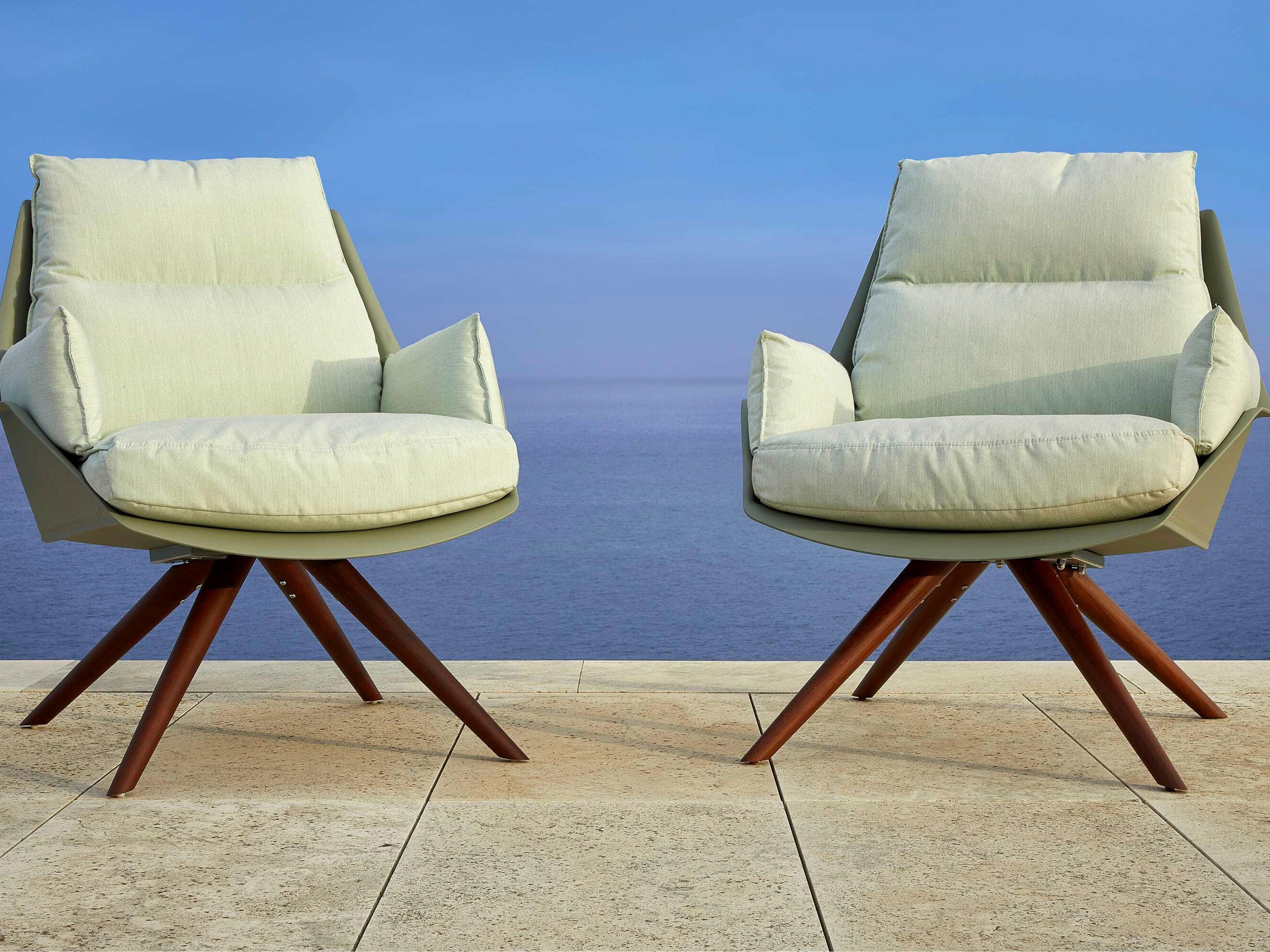 Resol Anou Wood Lounge Chair Ivory