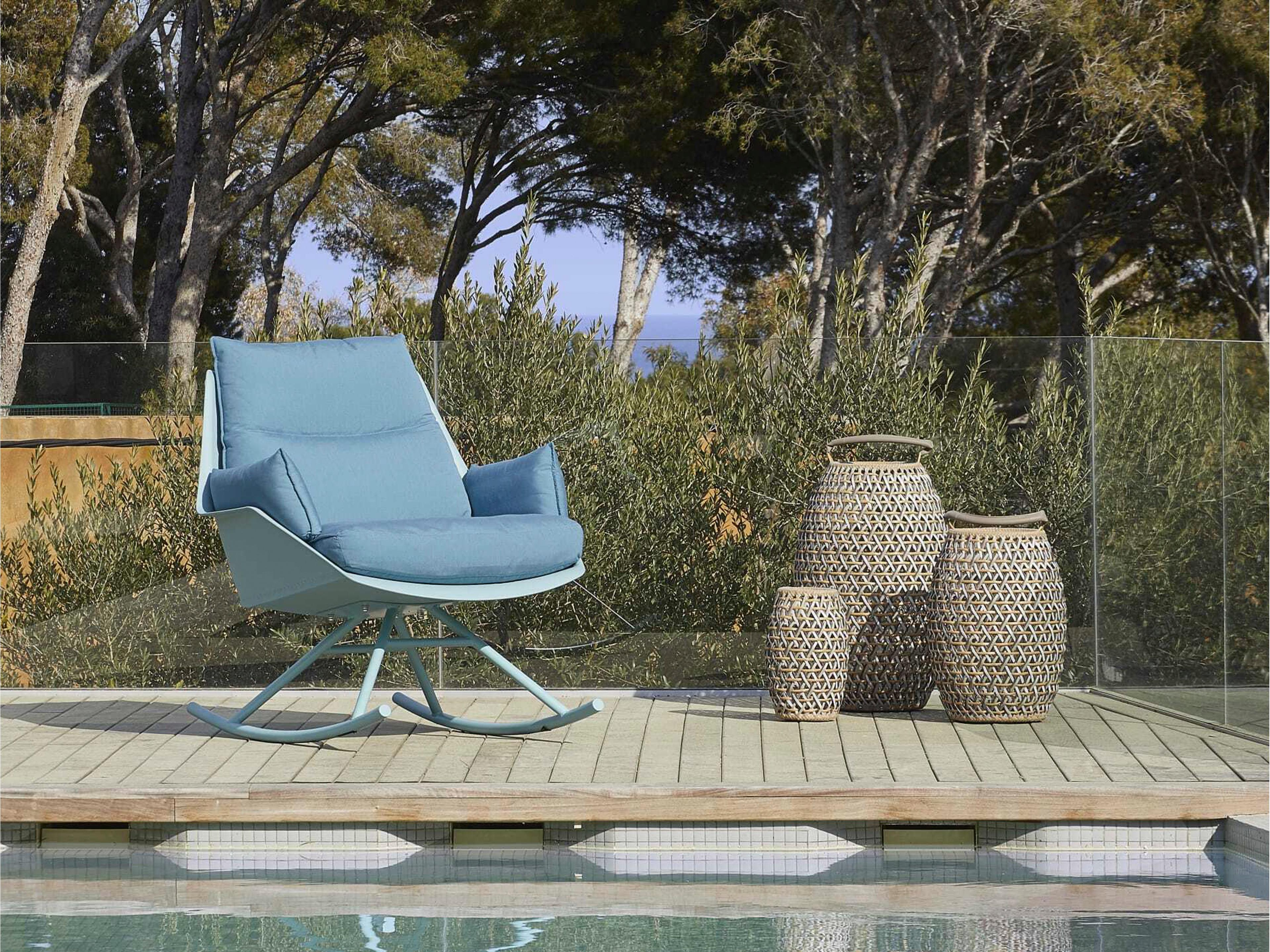 Resol Anou Rocking Lounge Chair Greenish Grey Mint