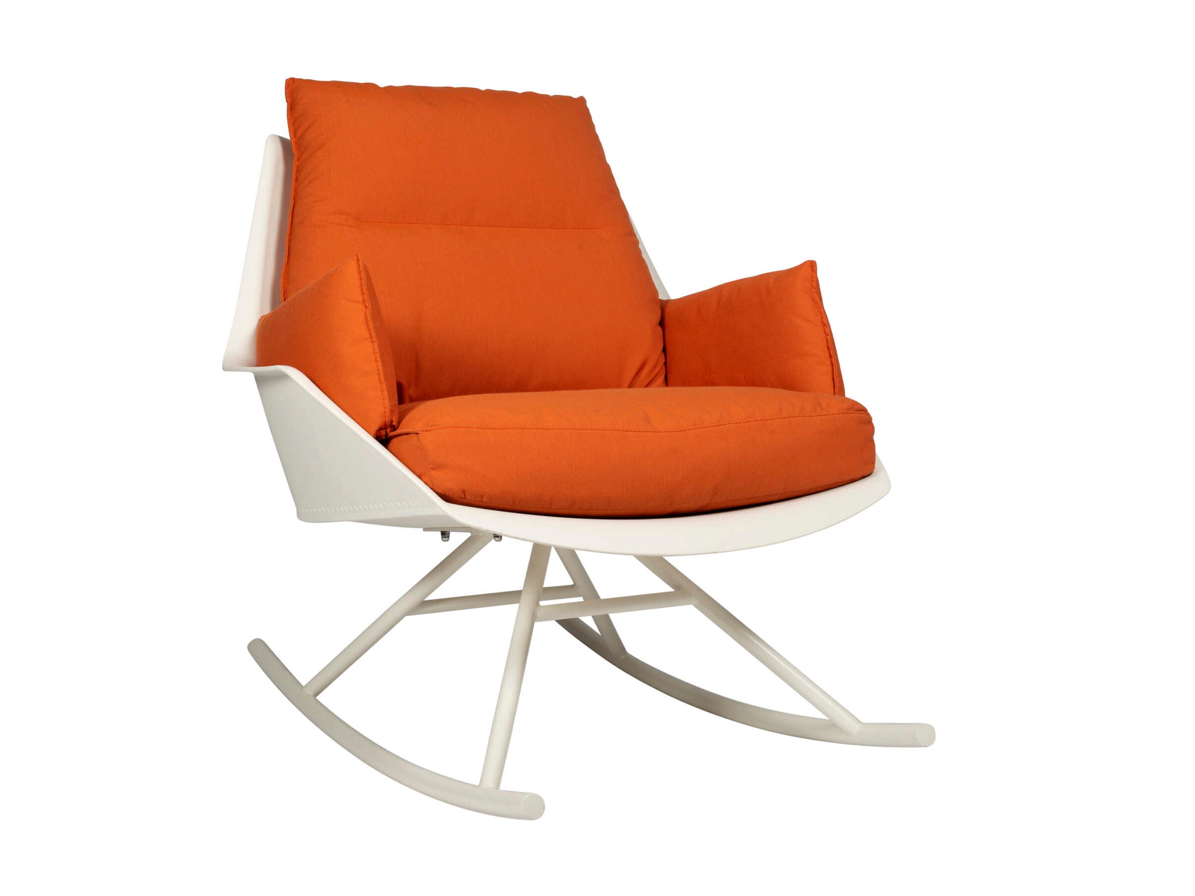 Anou Rocking Lounge Chair Ivory Pumpkin
