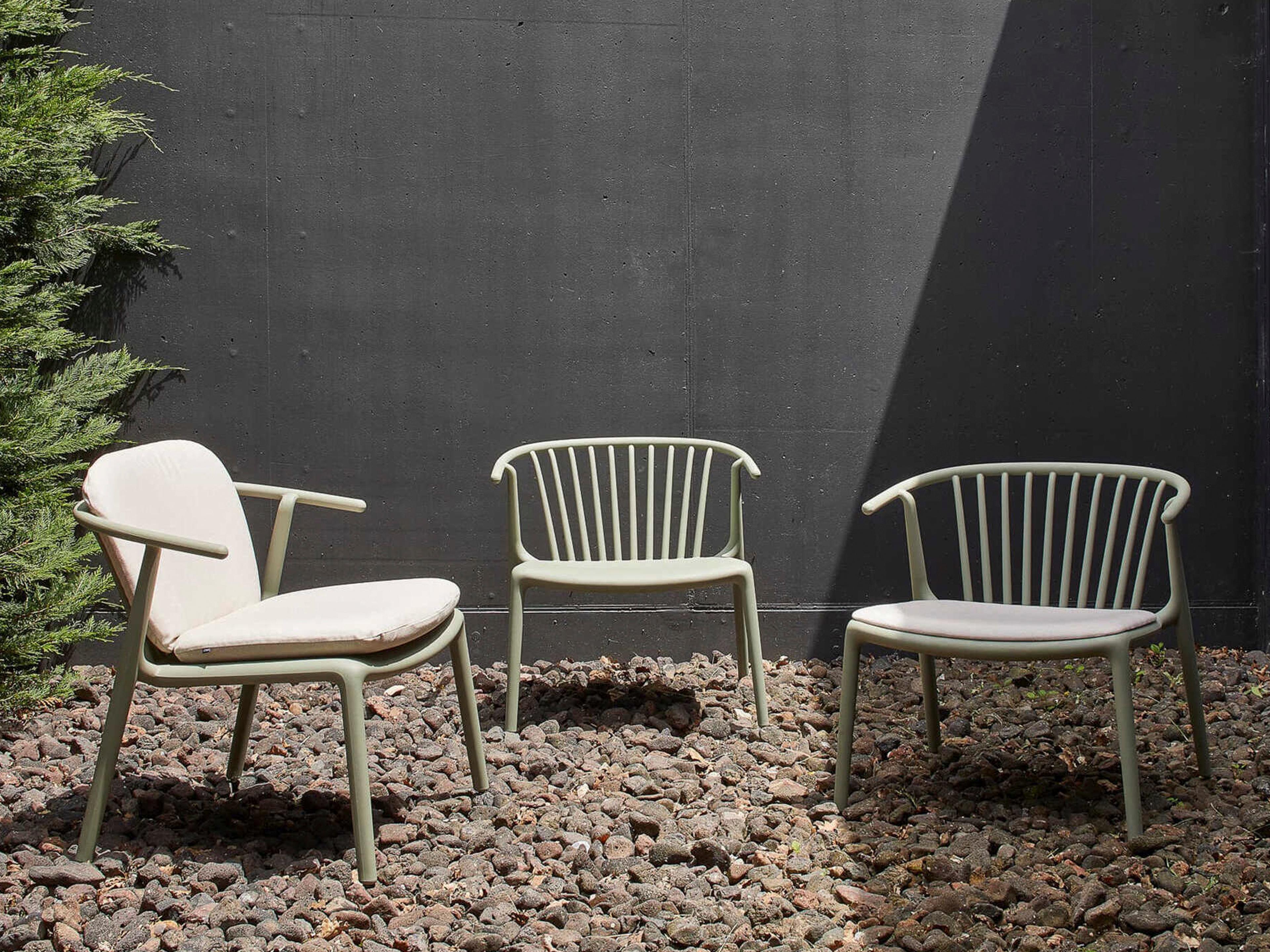 Resol Woody Upholstered Lounge Chair Greenish Grey Linen Price Includes 2