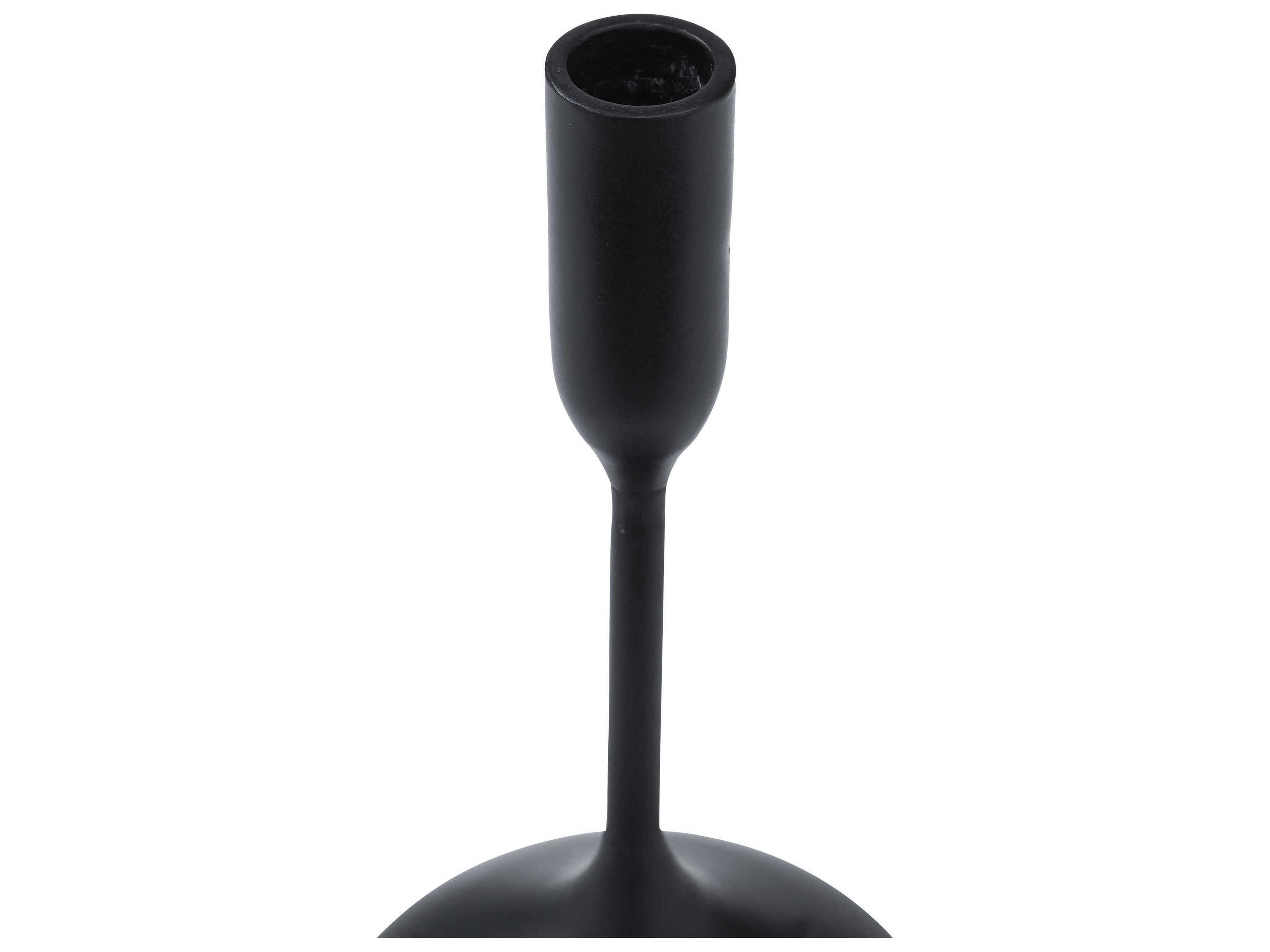 Renwil Chambers Matte Black Candle Holder Set of 3