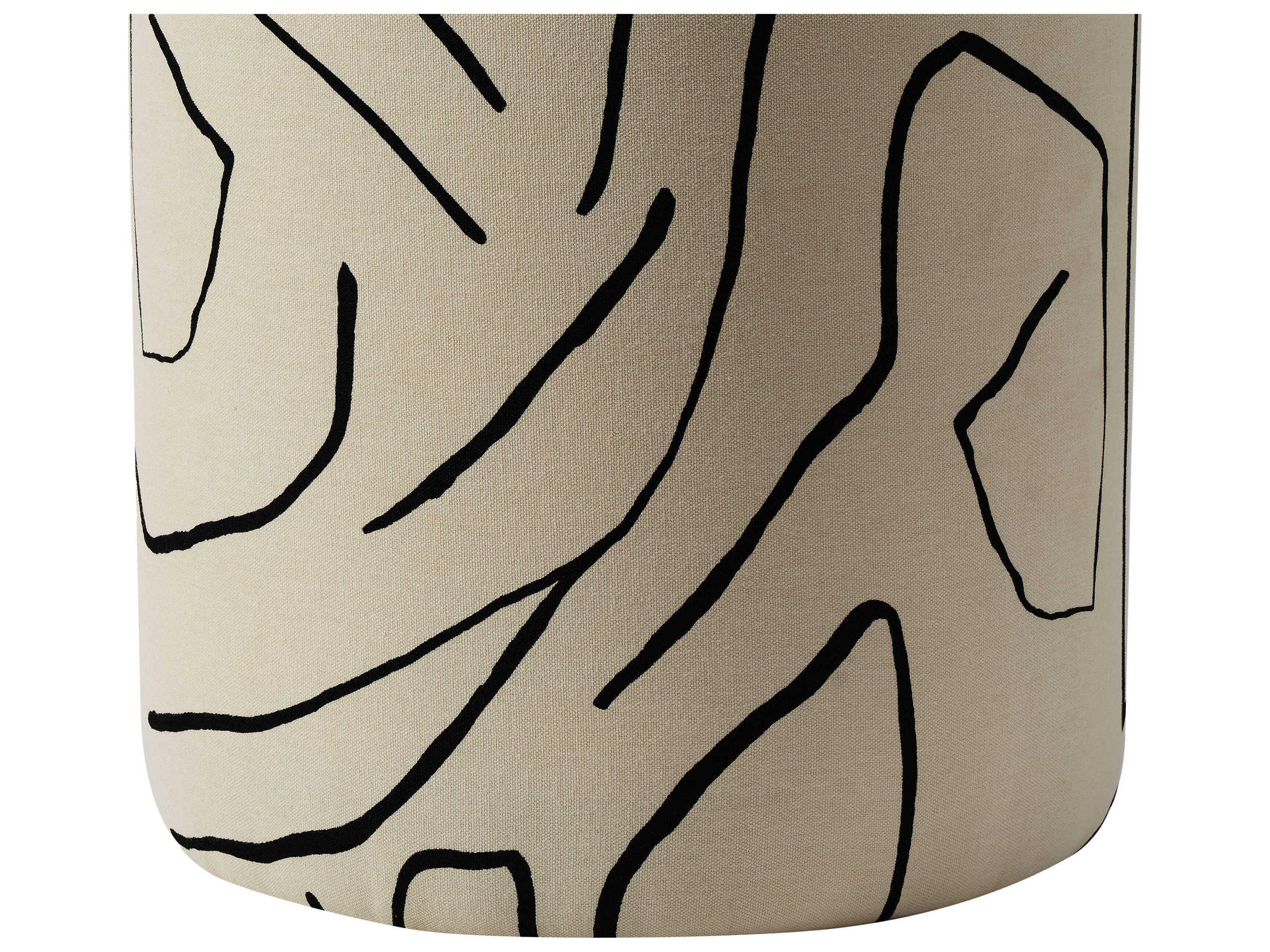 Renwil Rachelle Cream Upholstered Accent Stool