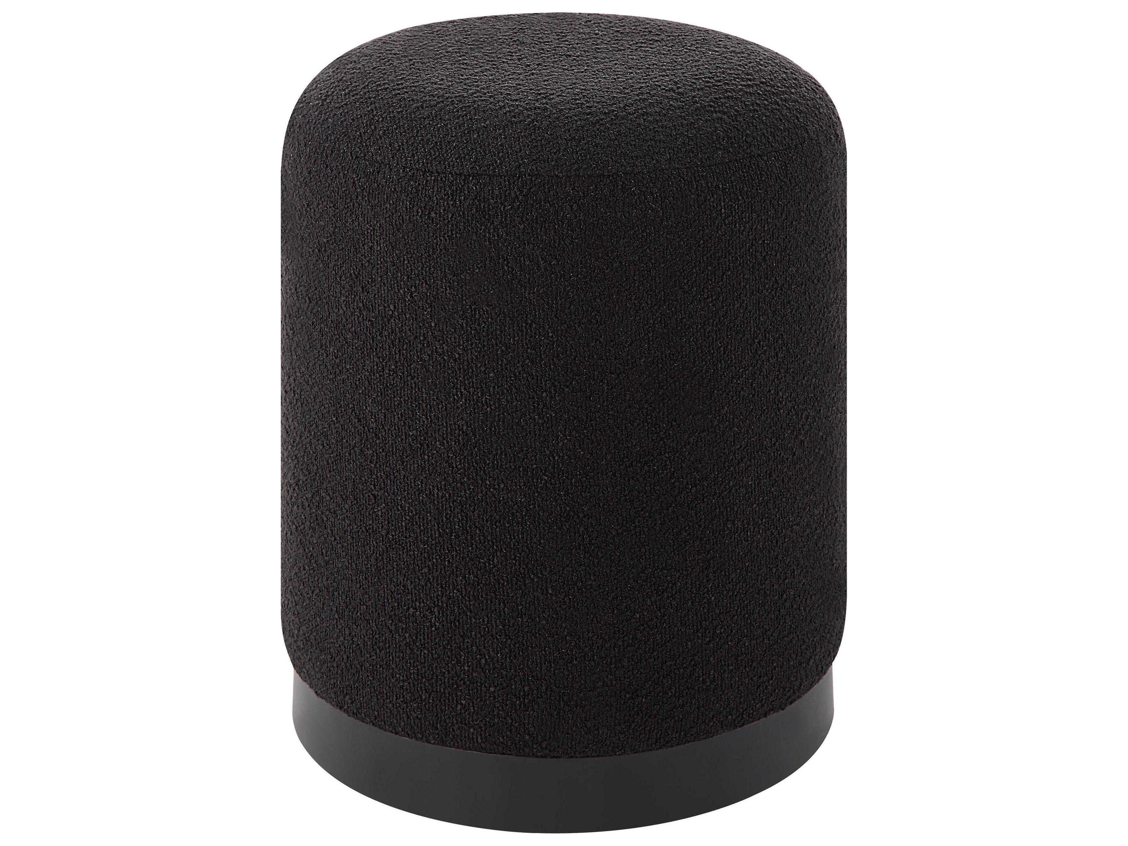 Renwil Castillo Black Upholstered Ottoman