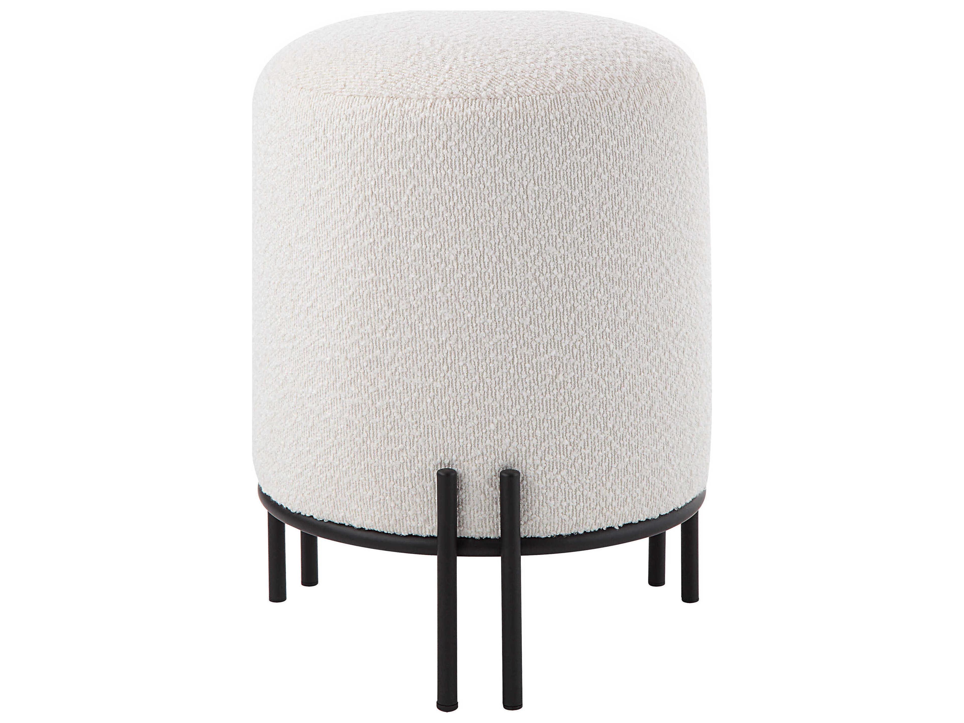Cynthia White Upholstered Ottoman