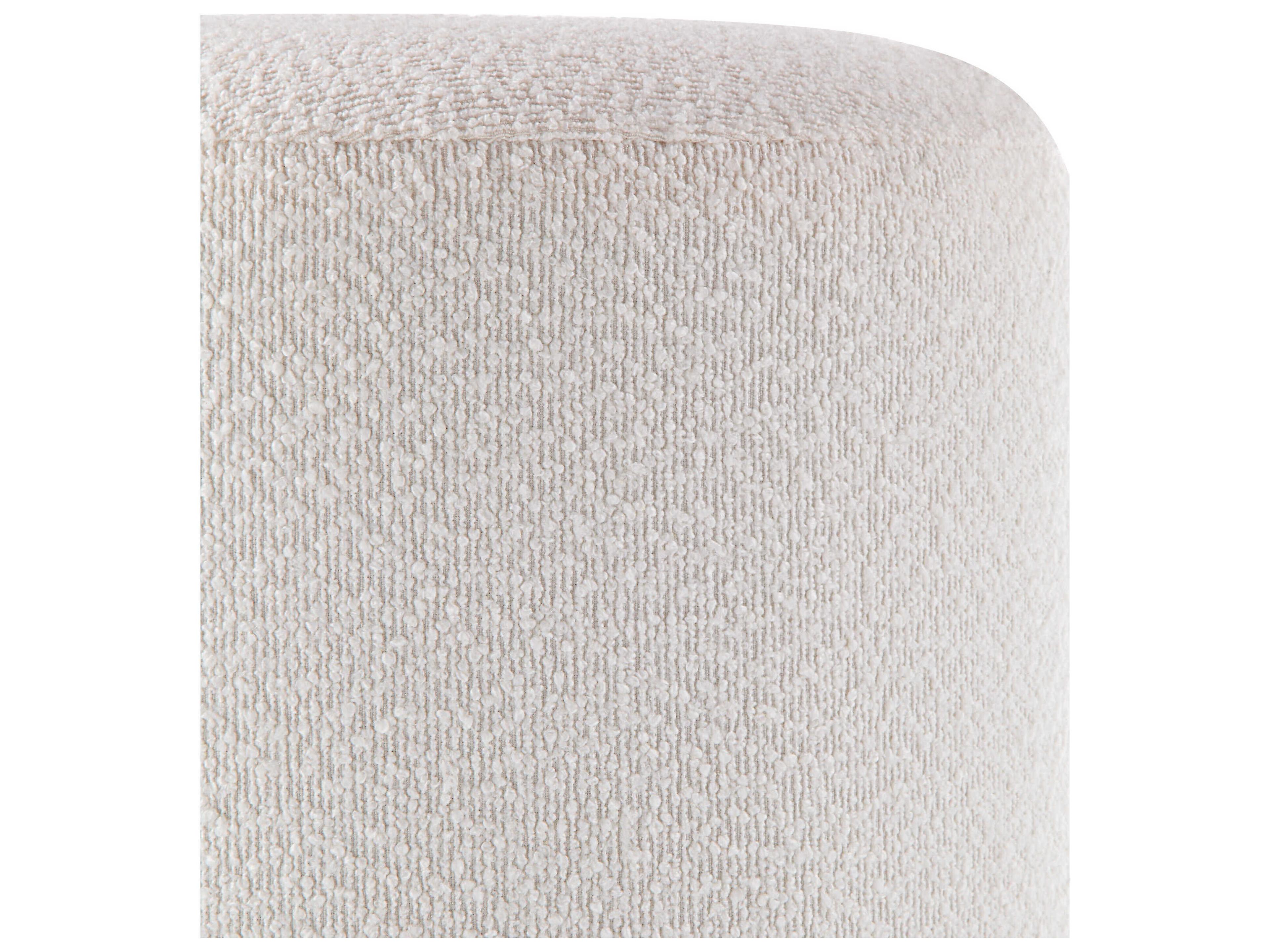 Renwil Cynthia White Upholstered Ottoman