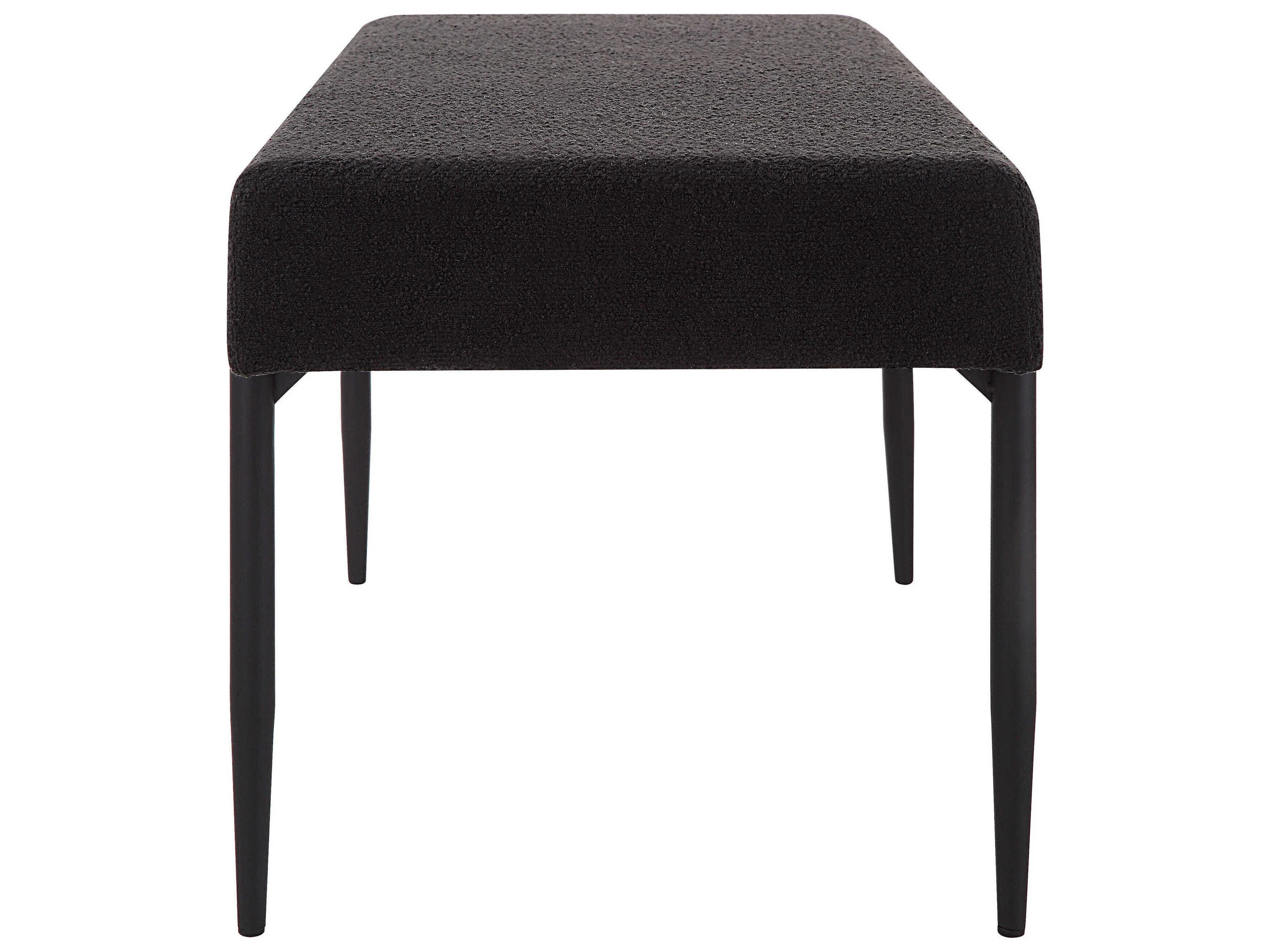 Renwil Lowe Black Upholstered Accent Bench