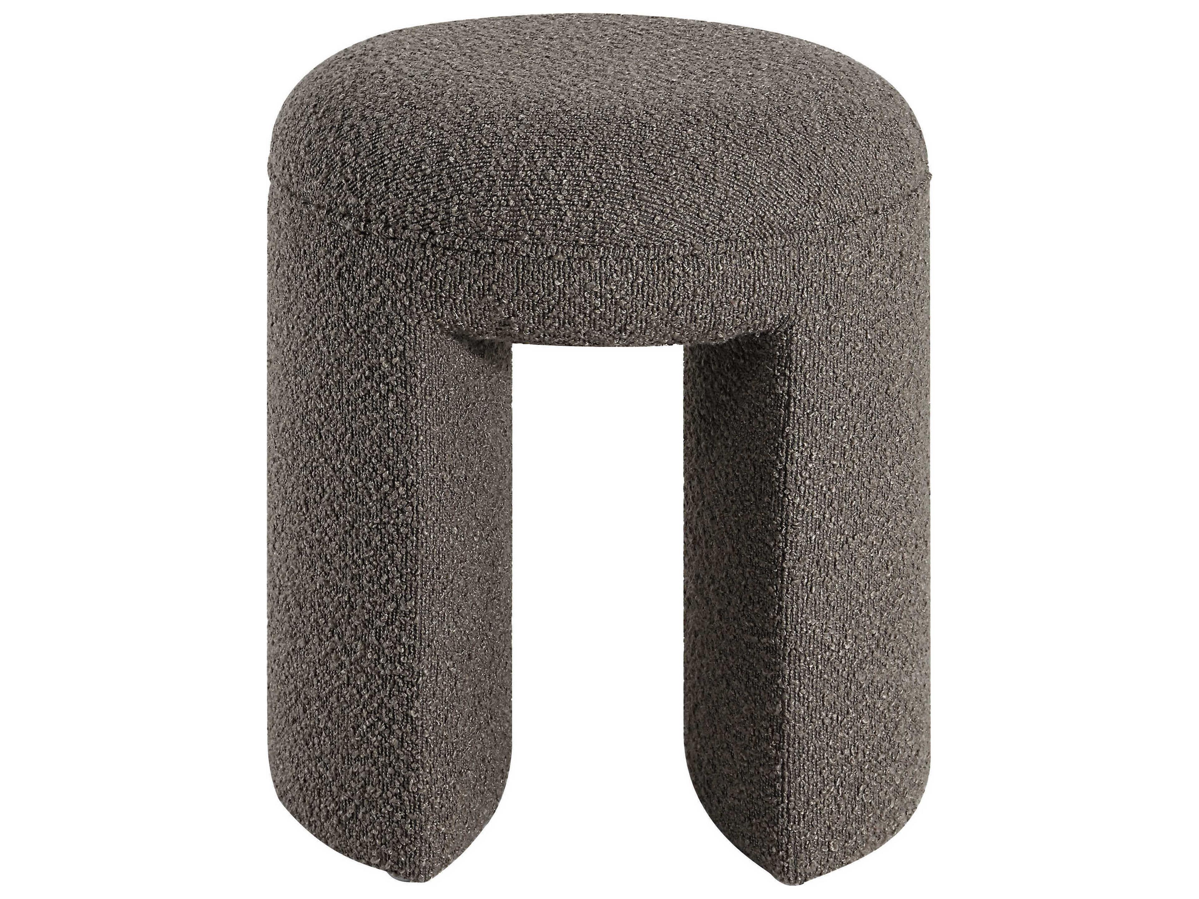 Renwil Amarion Taupe Brown Upholstered Accent Stool