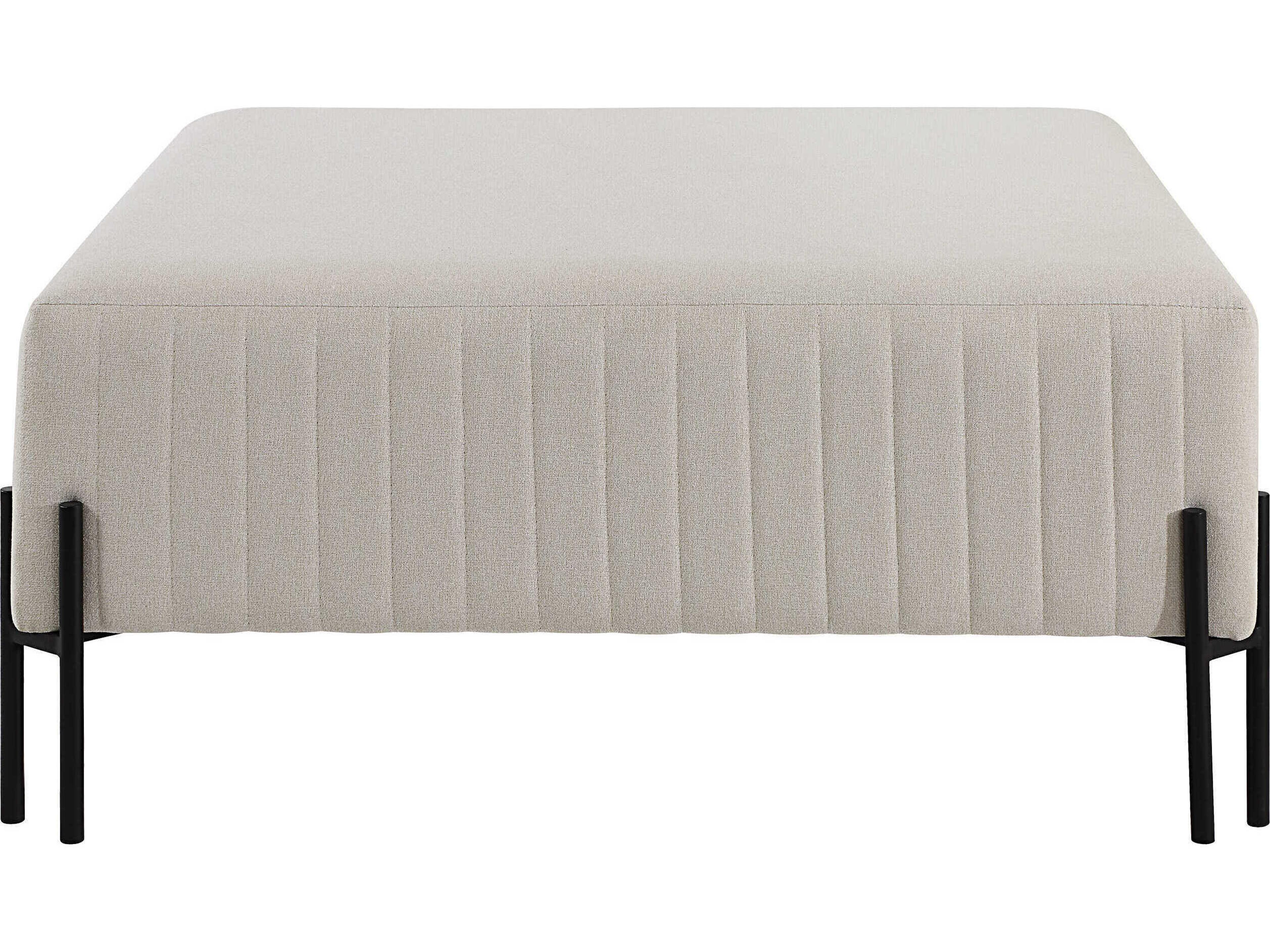 Renwil Fitzroy Natural Beige Upholstered Accent Bench