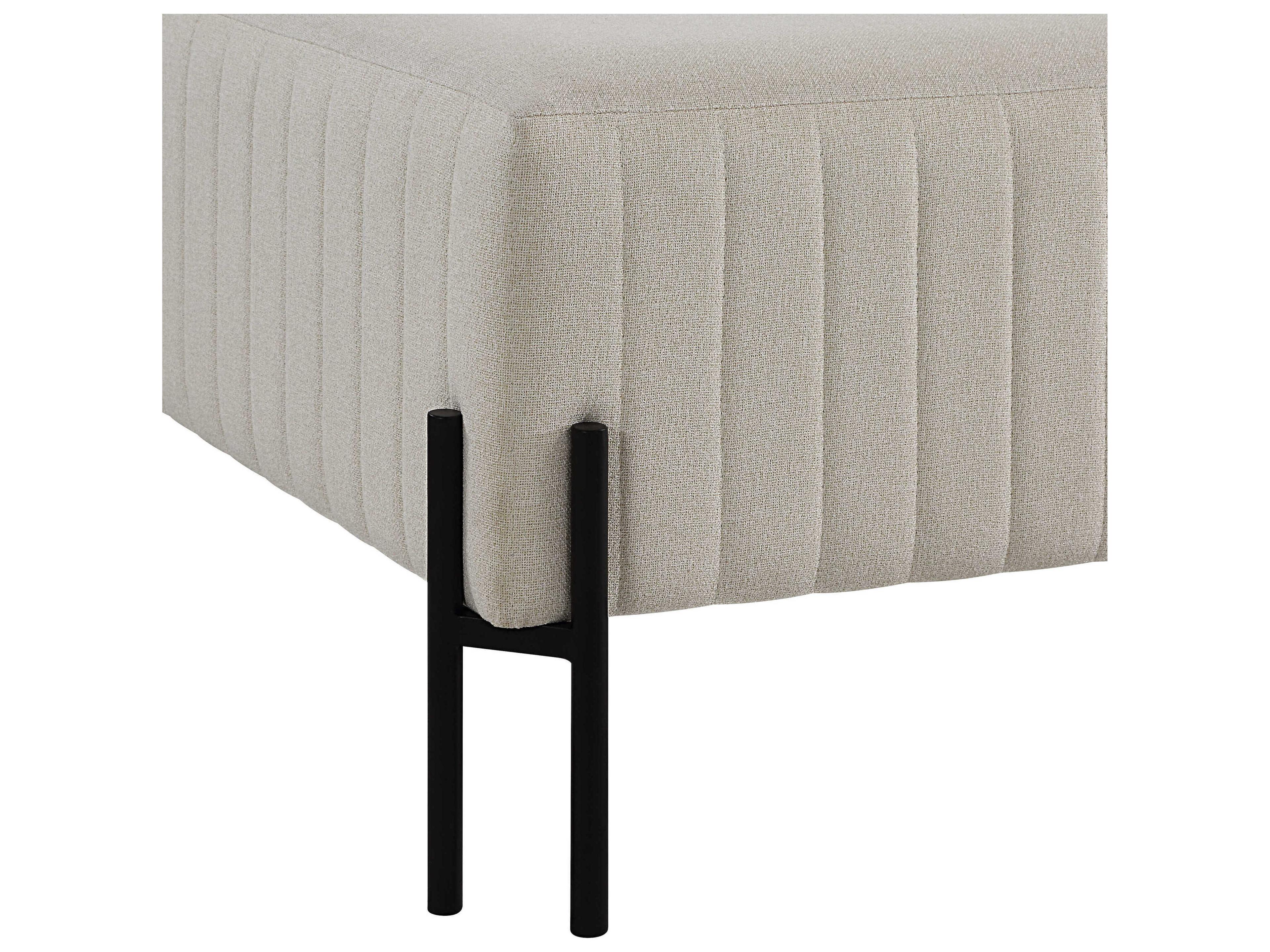 Renwil Fitzroy Natural Beige Upholstered Accent Bench