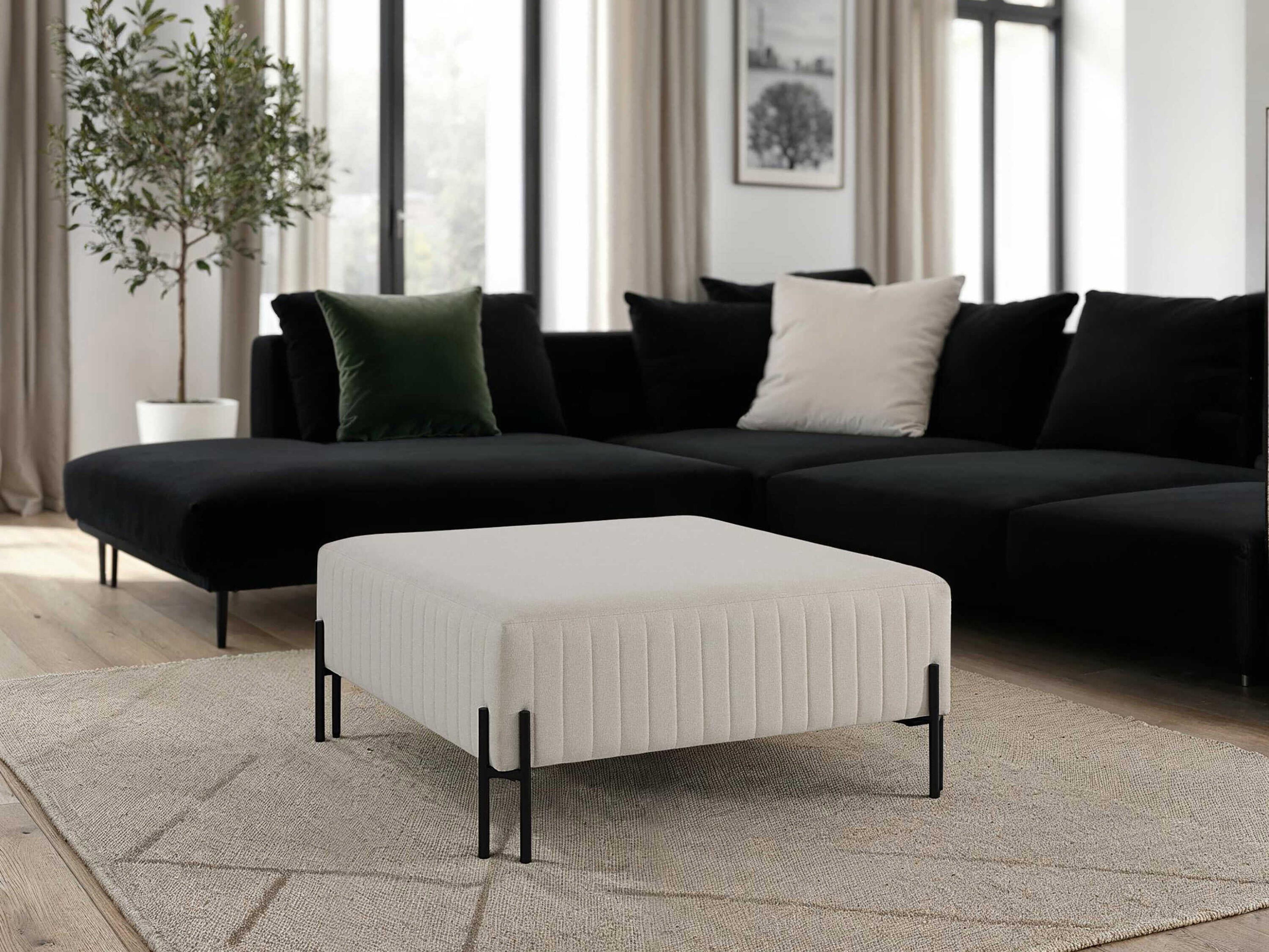 Renwil Fitzroy Natural Beige Upholstered Accent Bench