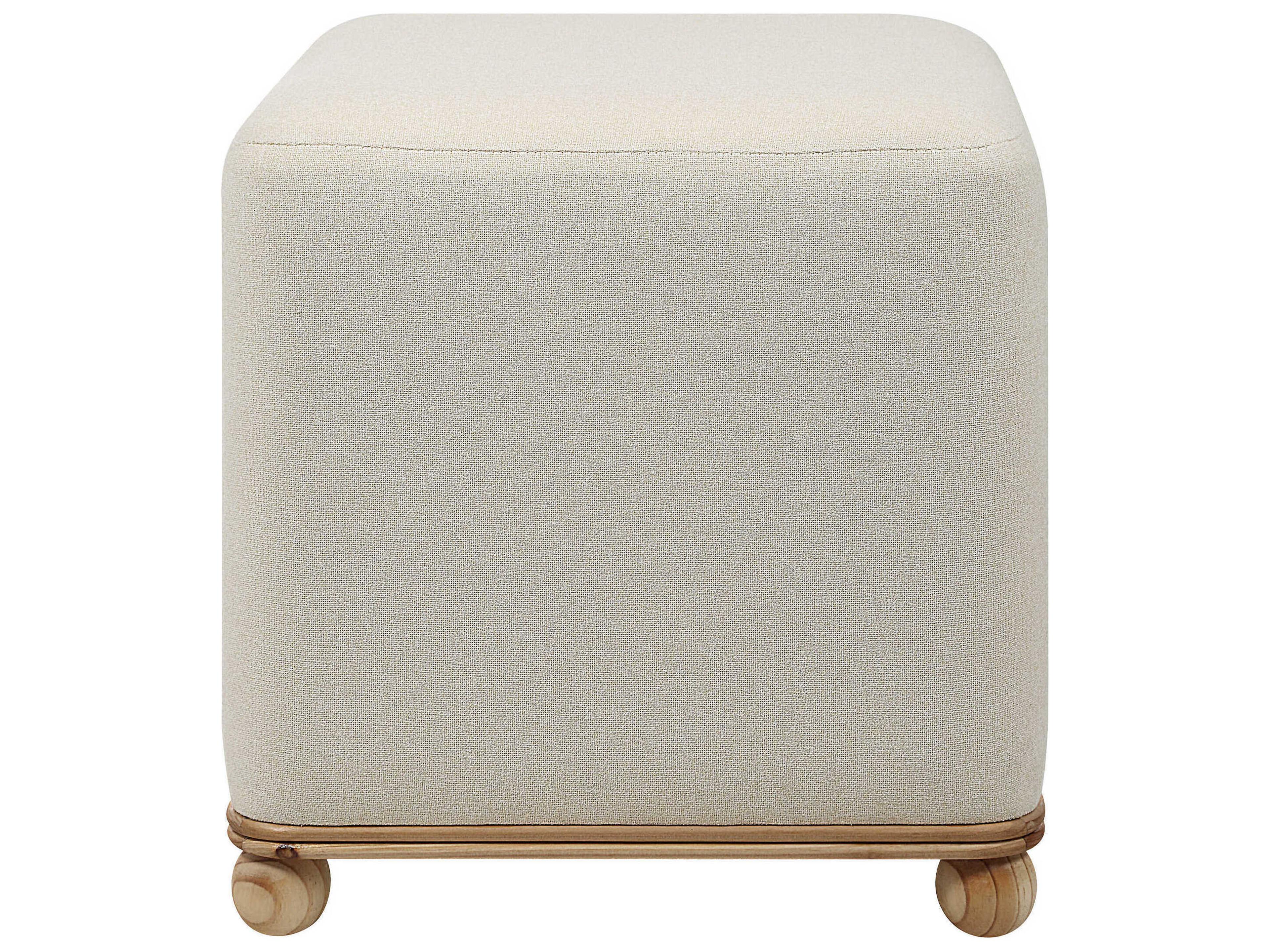 Renwil Sines Natural Beige Upholstered Ottoman
