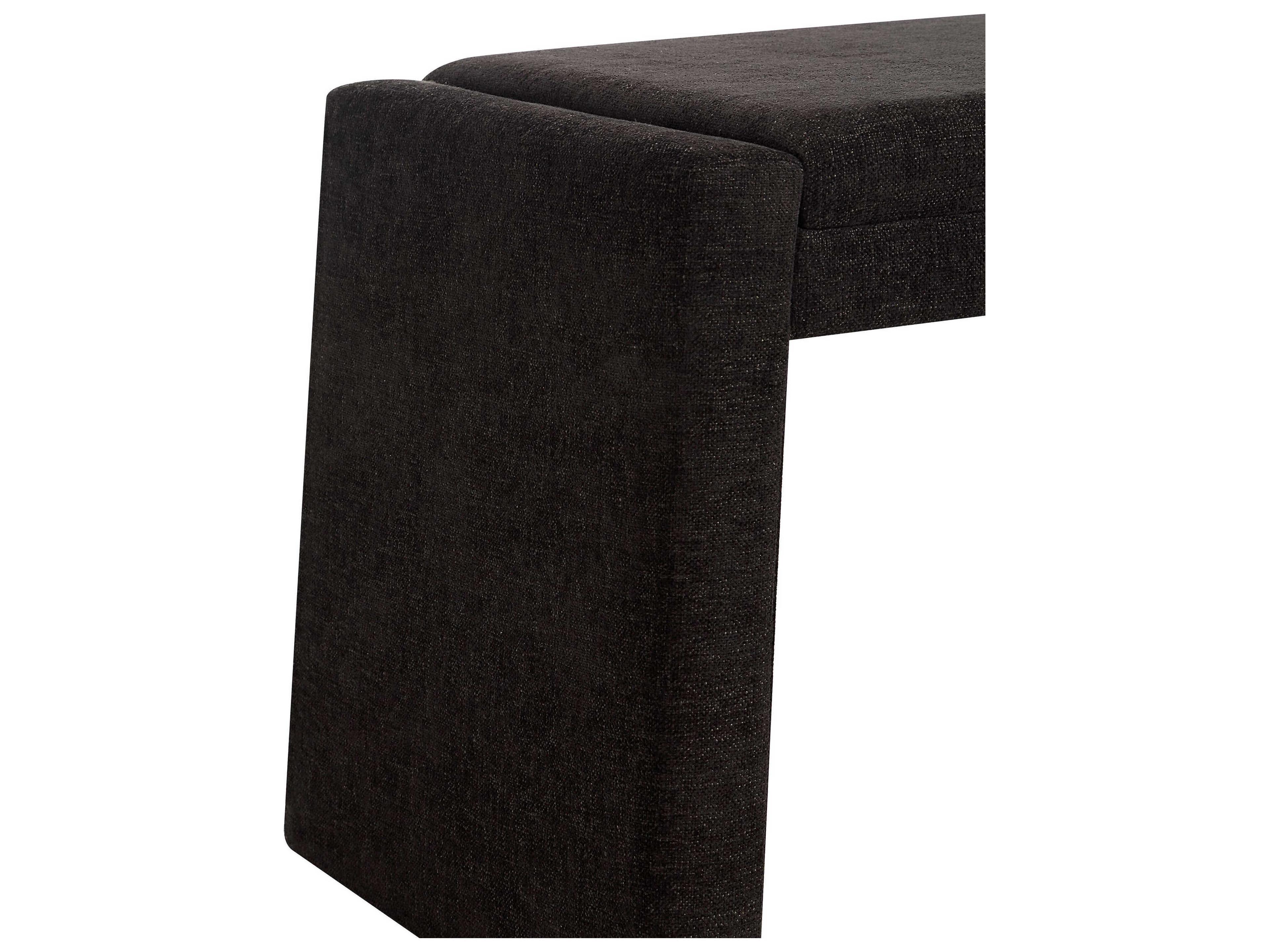Renwil Moita Black Upholstered Accent Bench