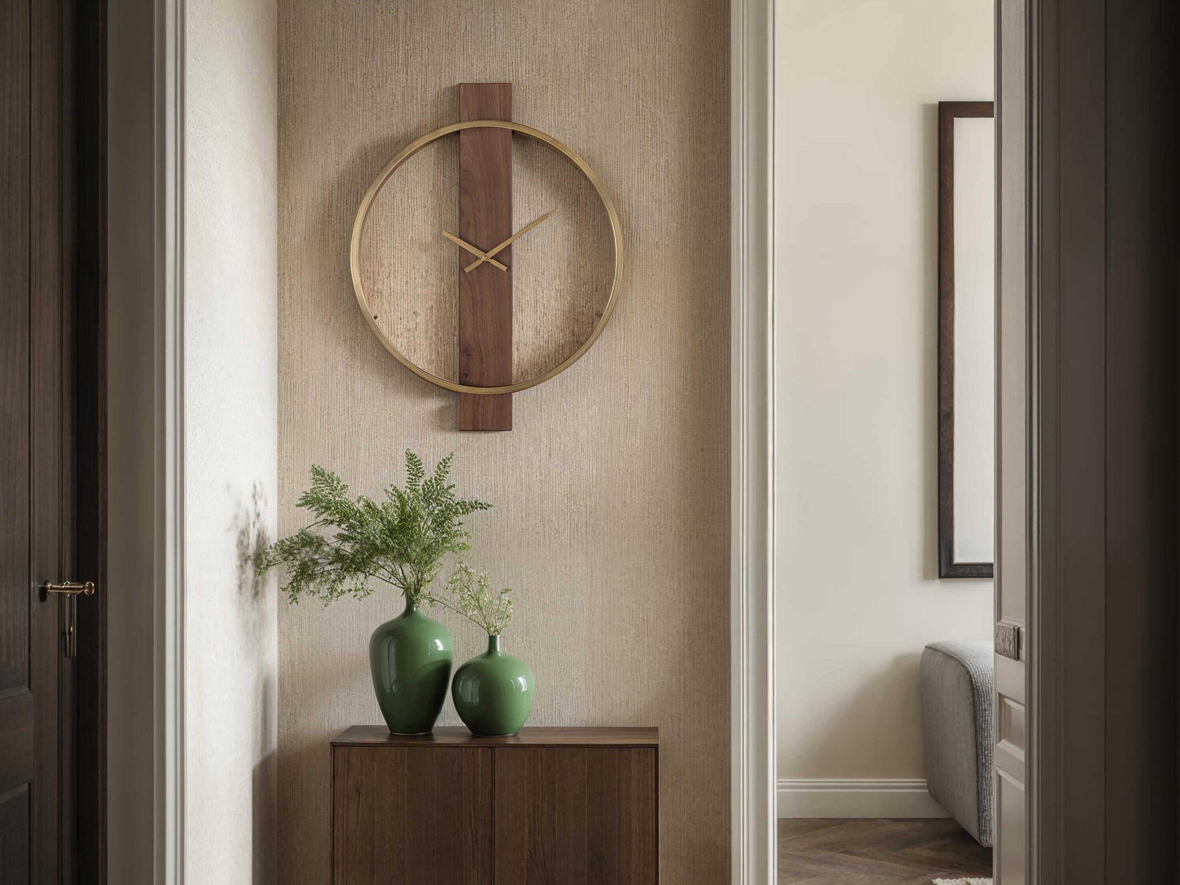 Renwil Avigail Antique Brushed Brass Wall Clock