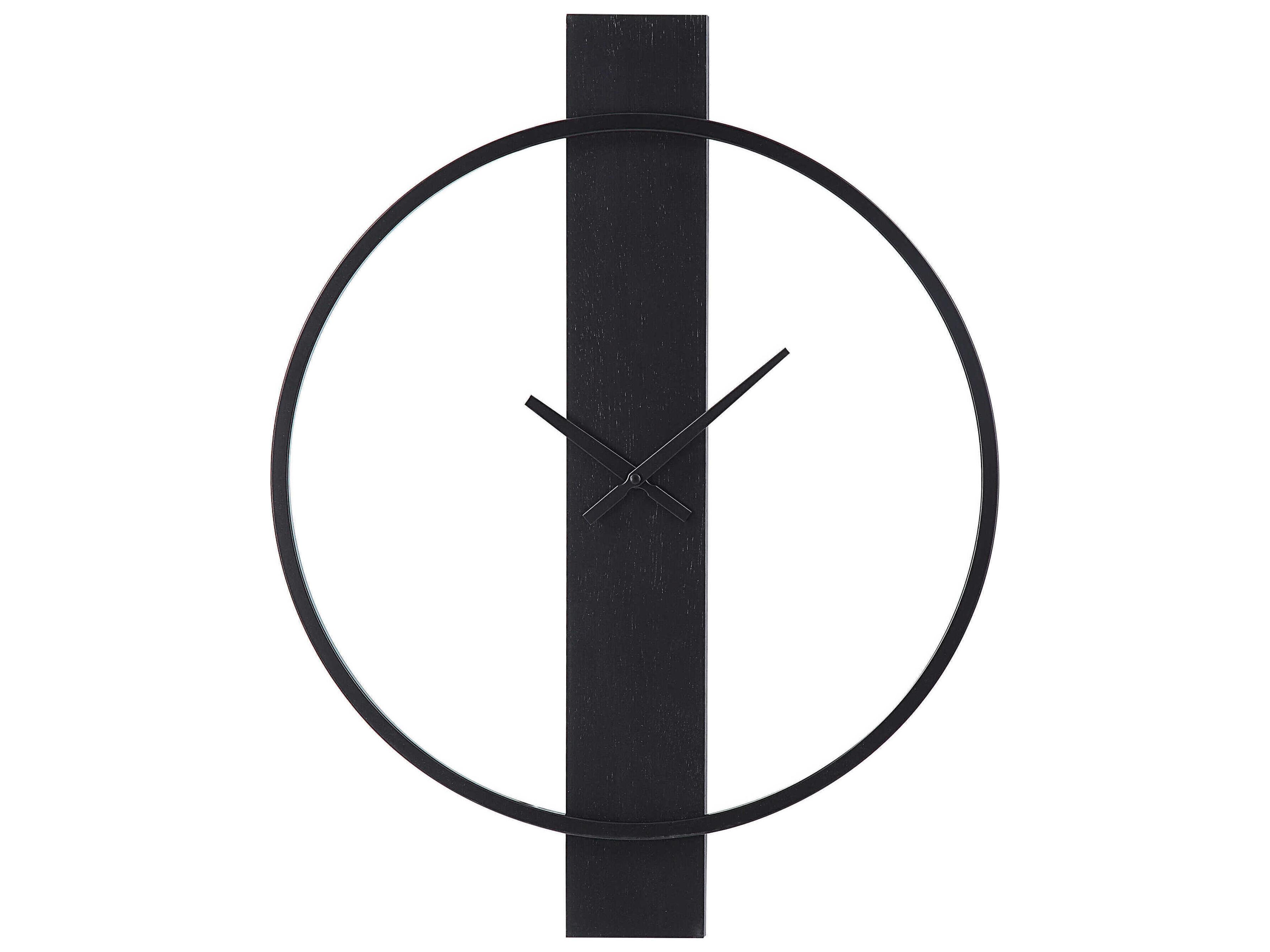 Romane Matte Black Iron Wall Clock