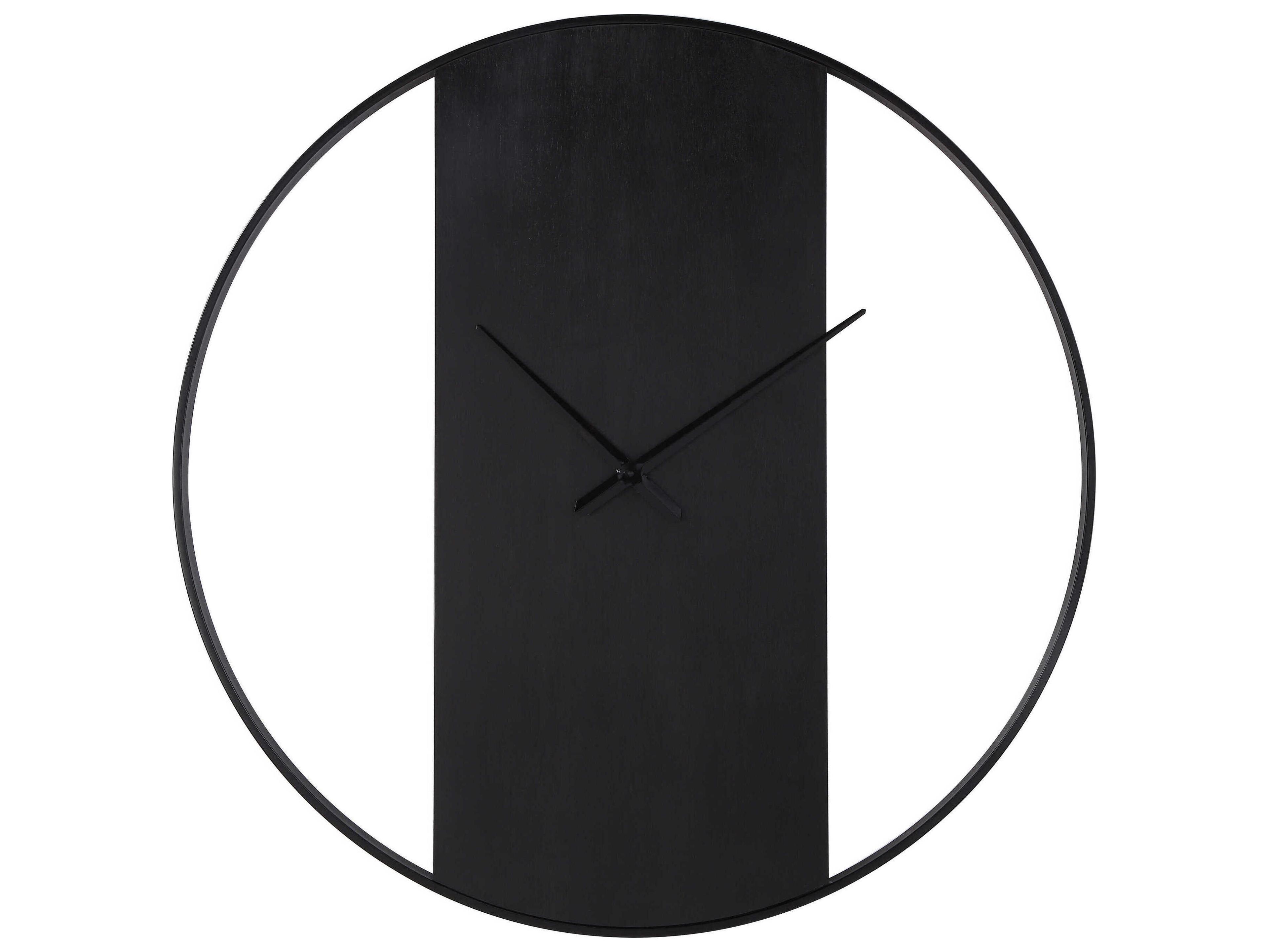 Romy Matte Black Iron Wall Clock