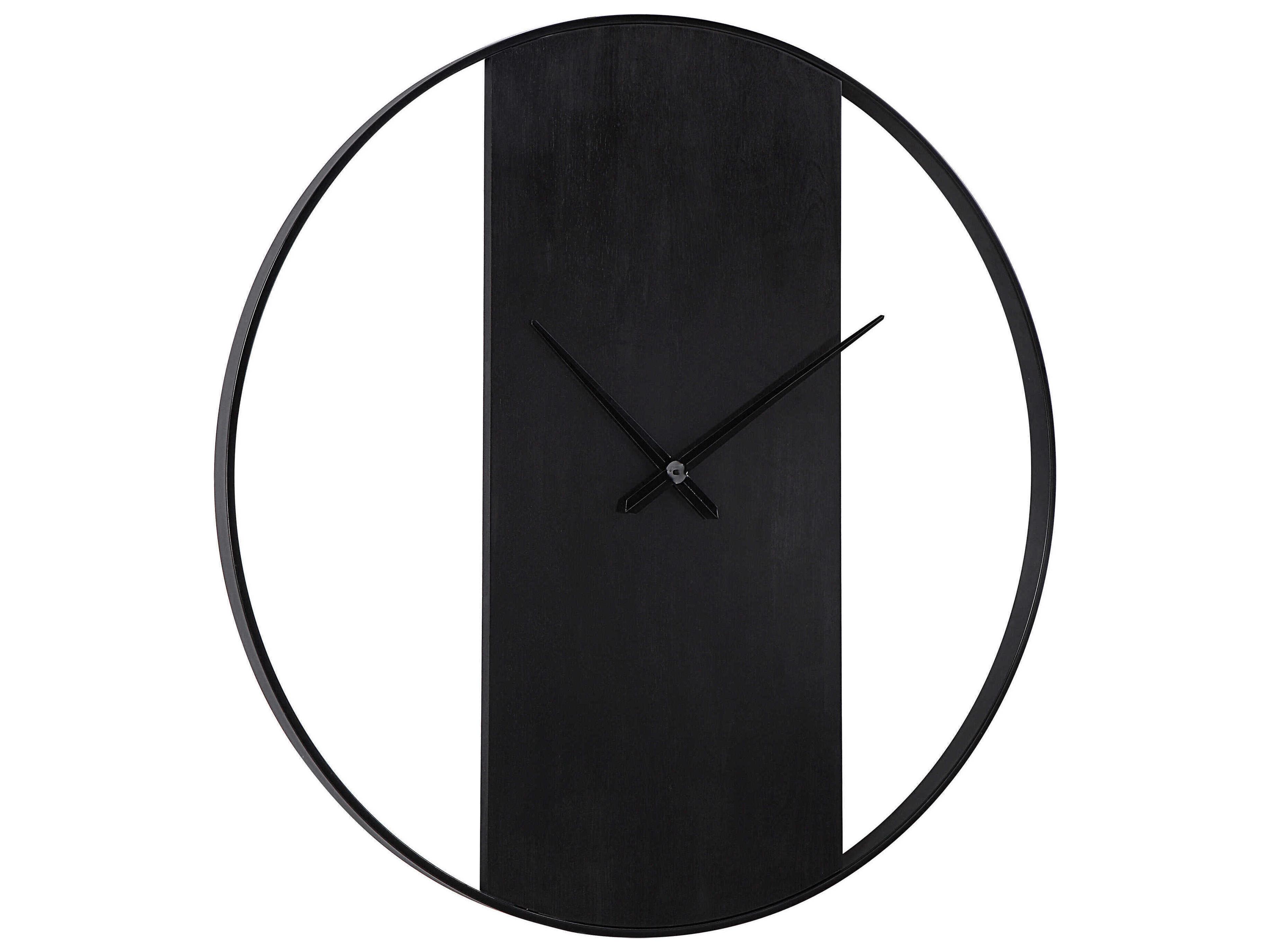Renwil Romy Matte Black Iron Wall Clock
