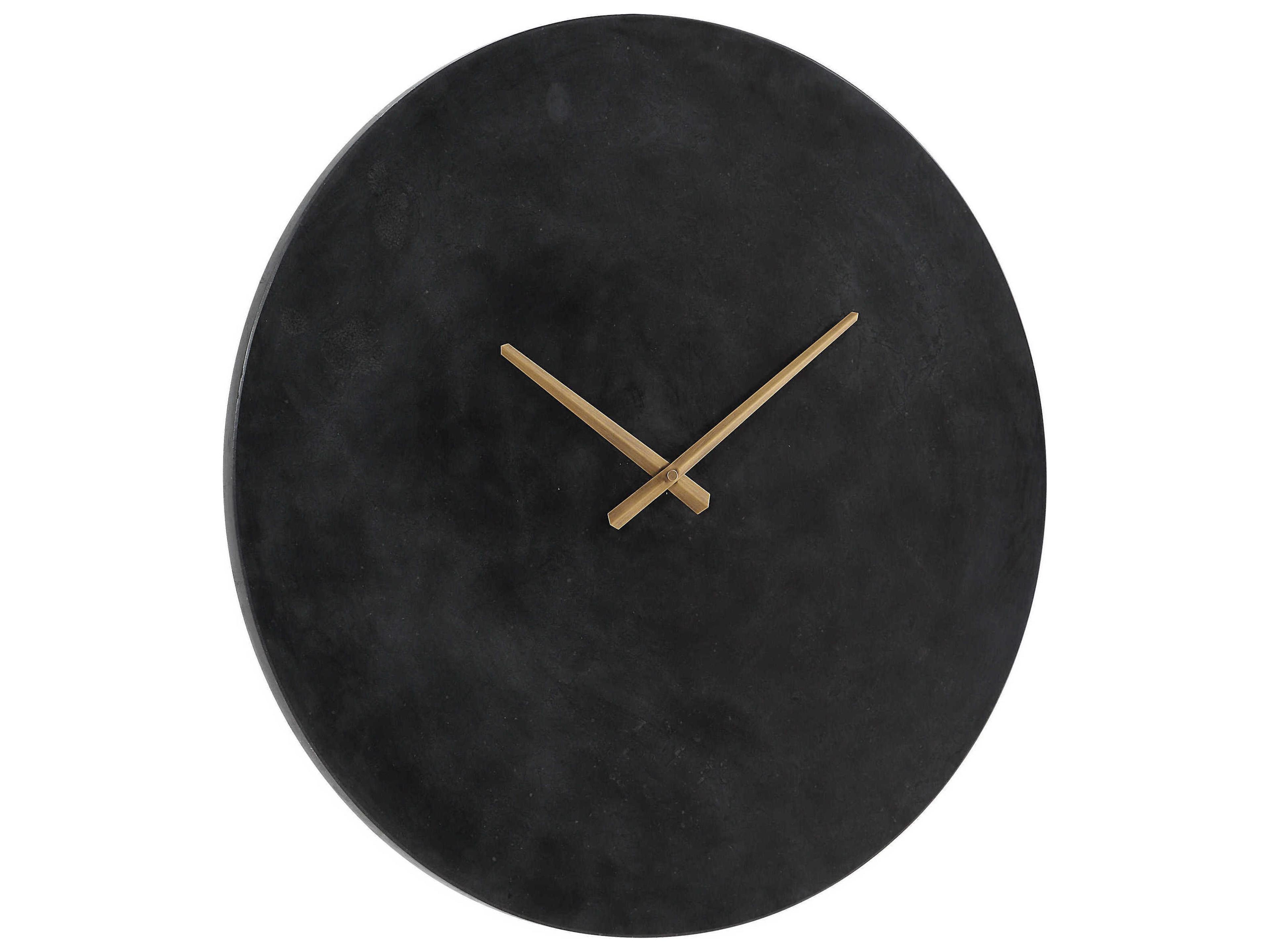 Renwil Darnay Honed Black Wall Clock