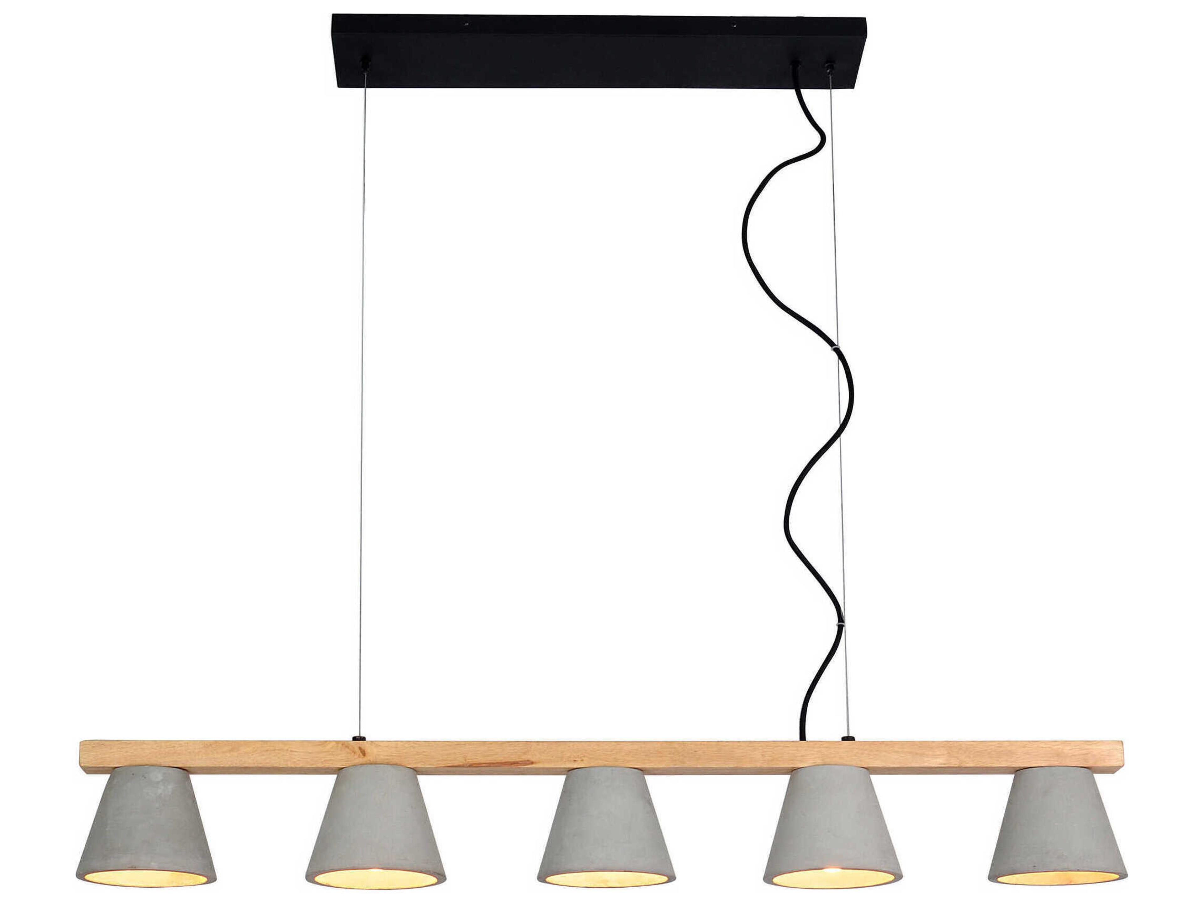 Renwil Zain 5-Light Grey Brown Island Pendant