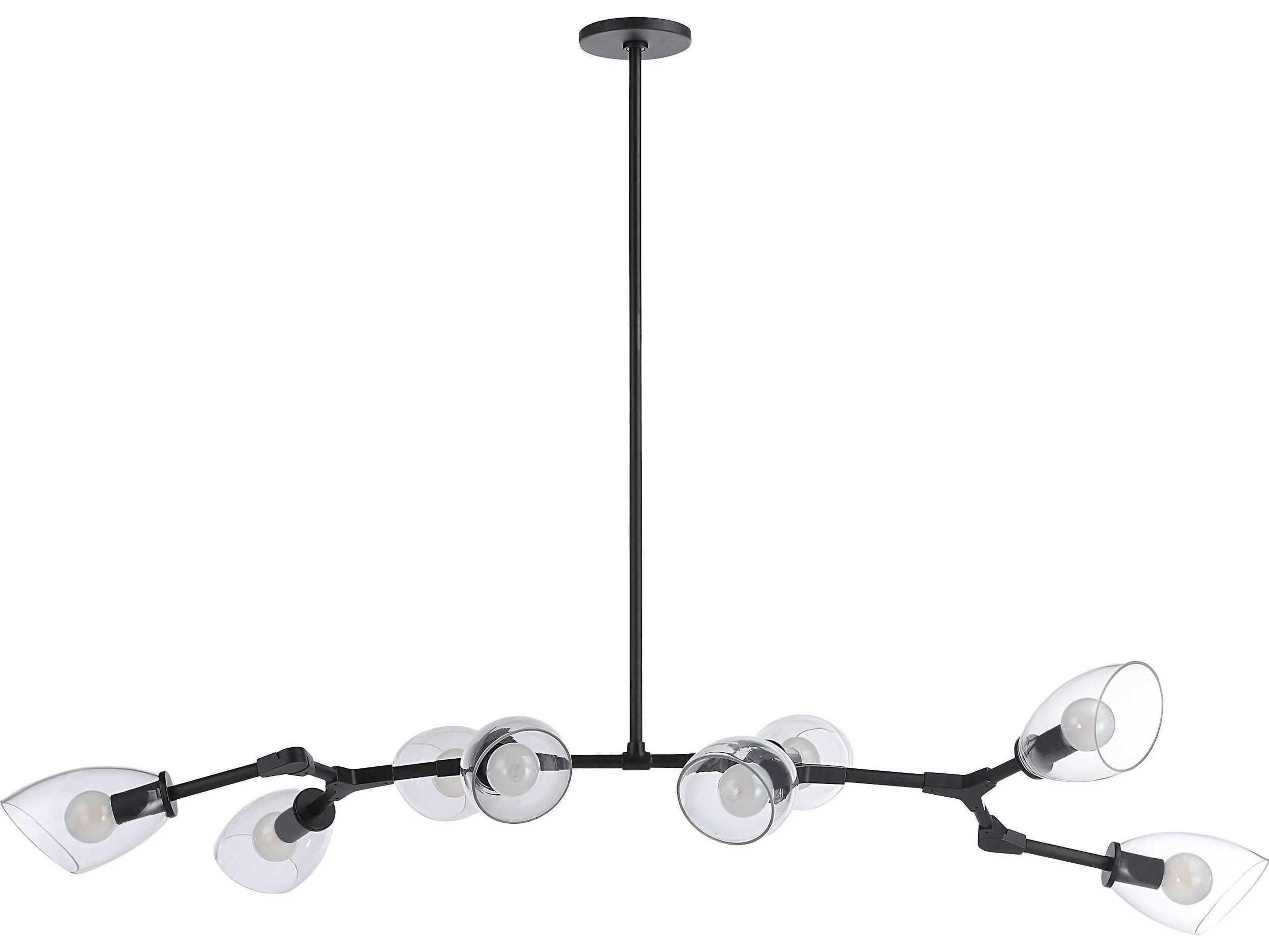 Renwil Camino 8-Light Matte Black Island Pendant