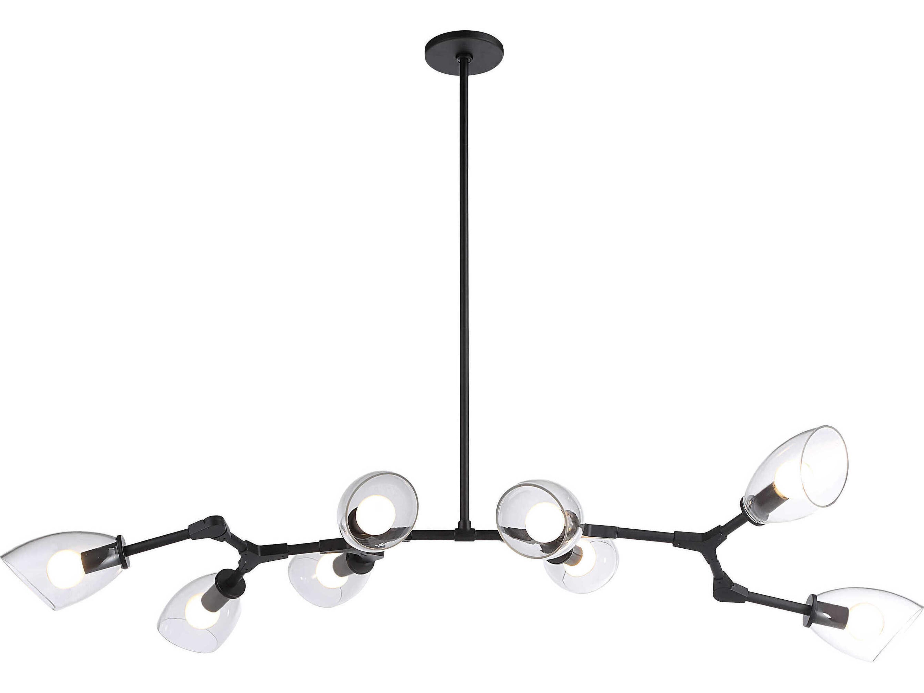 Renwil Camino 8-Light Matte Black Island Pendant