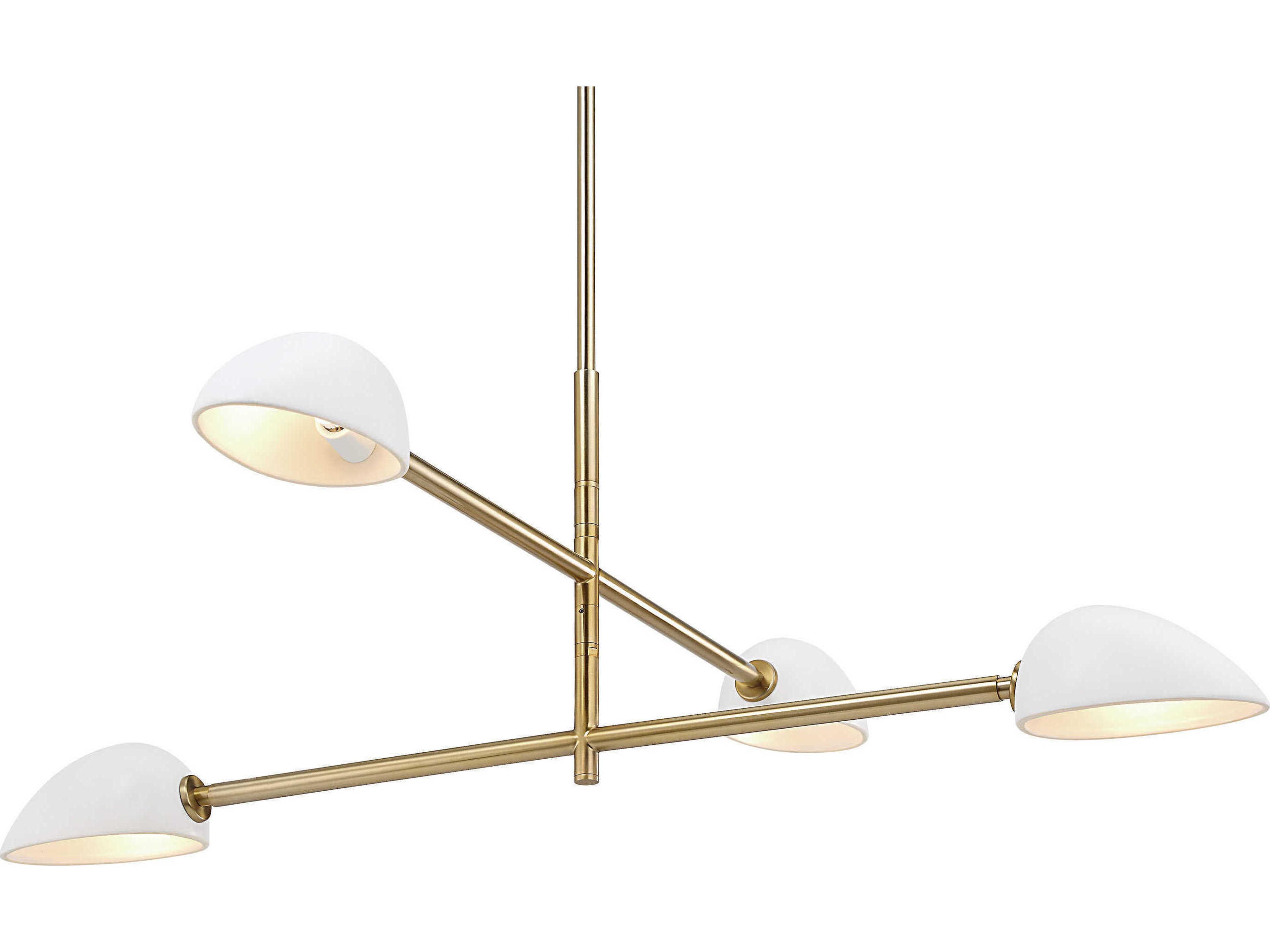 Renwil Tulla 4-Light Champagne Gold Sputnik Tiered Chandelier