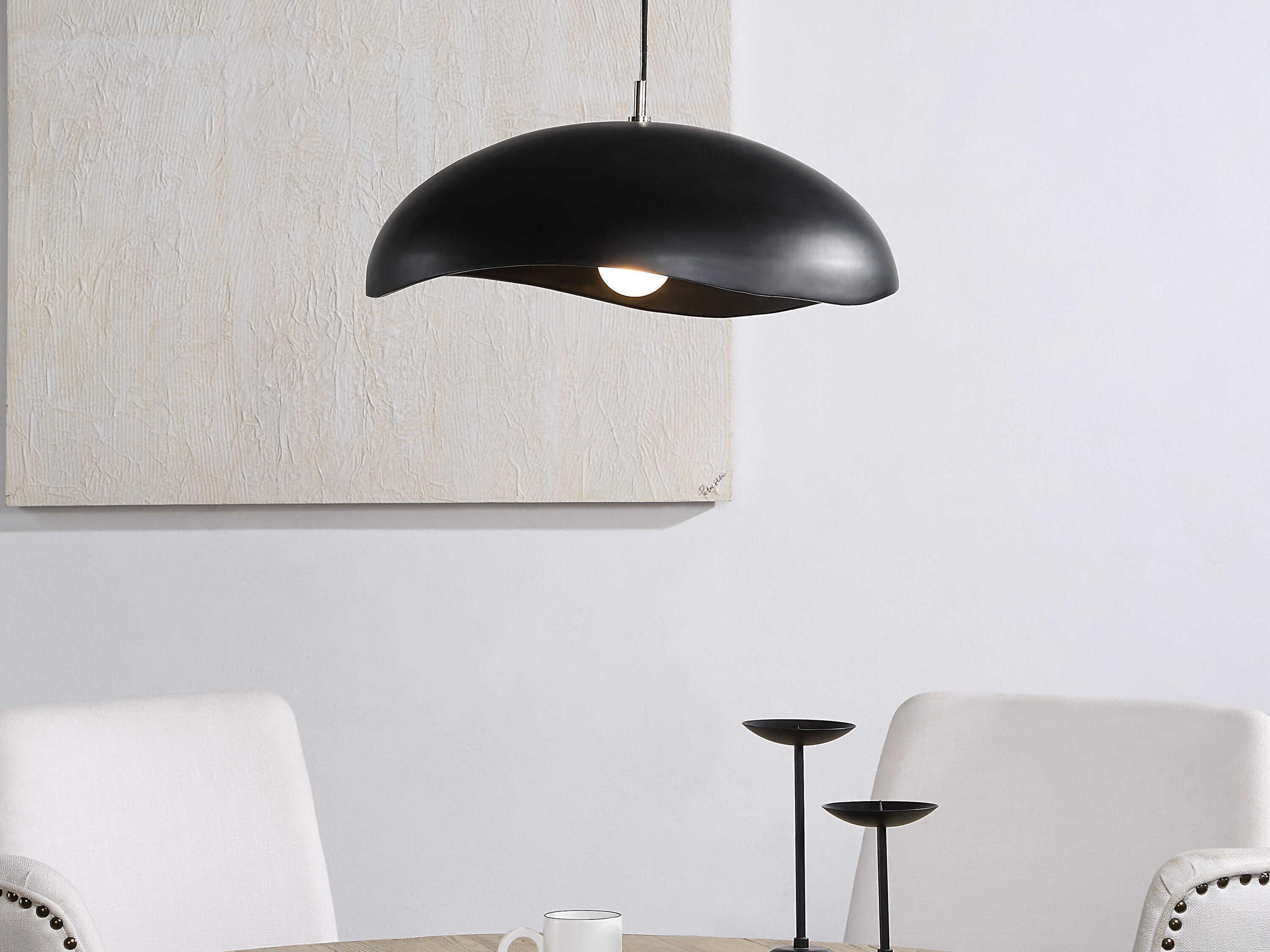 Renwil Filomena 1-Light Matte Black Pendant
