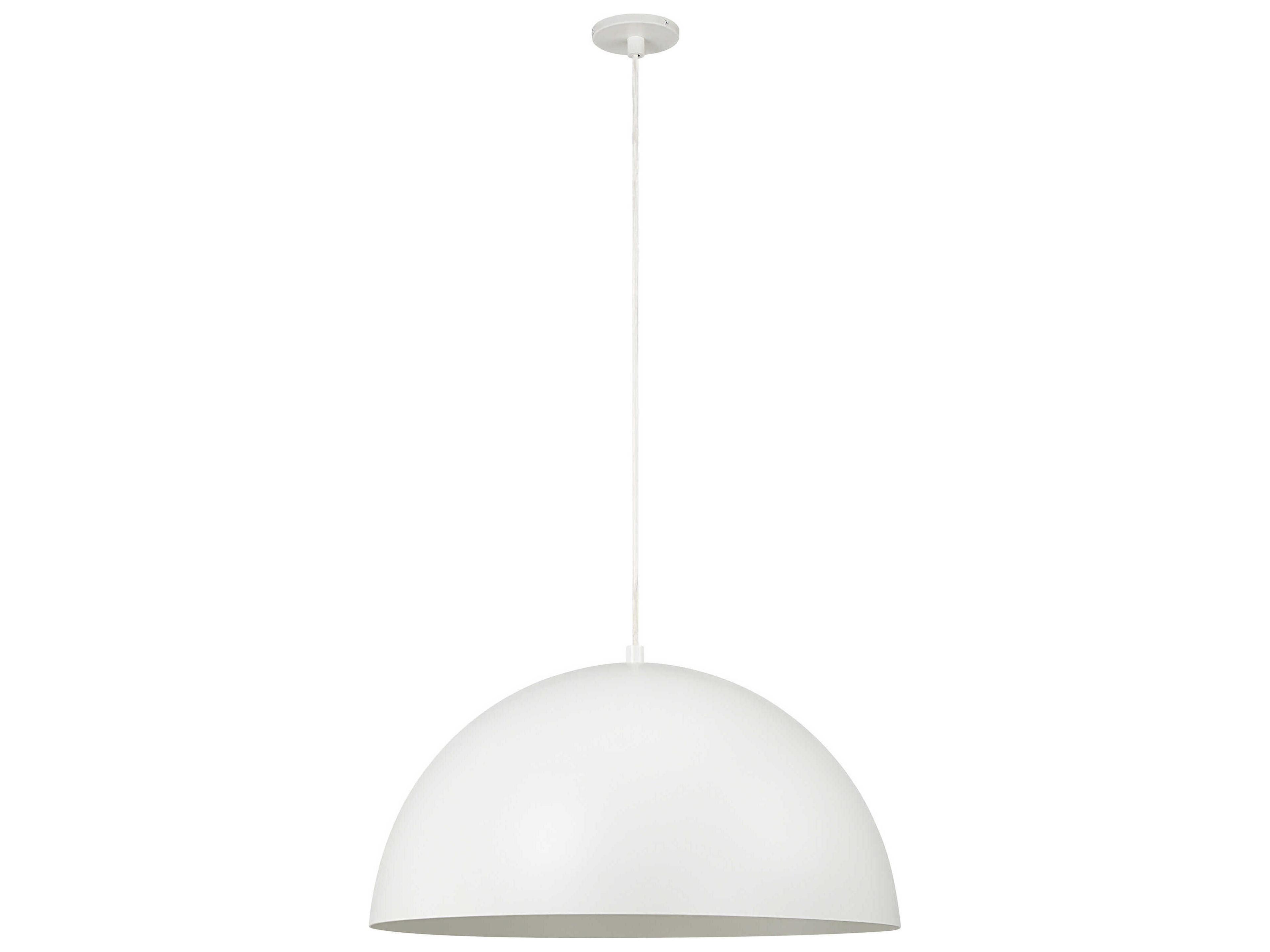 Ozona 1-Light White Dome Pendant