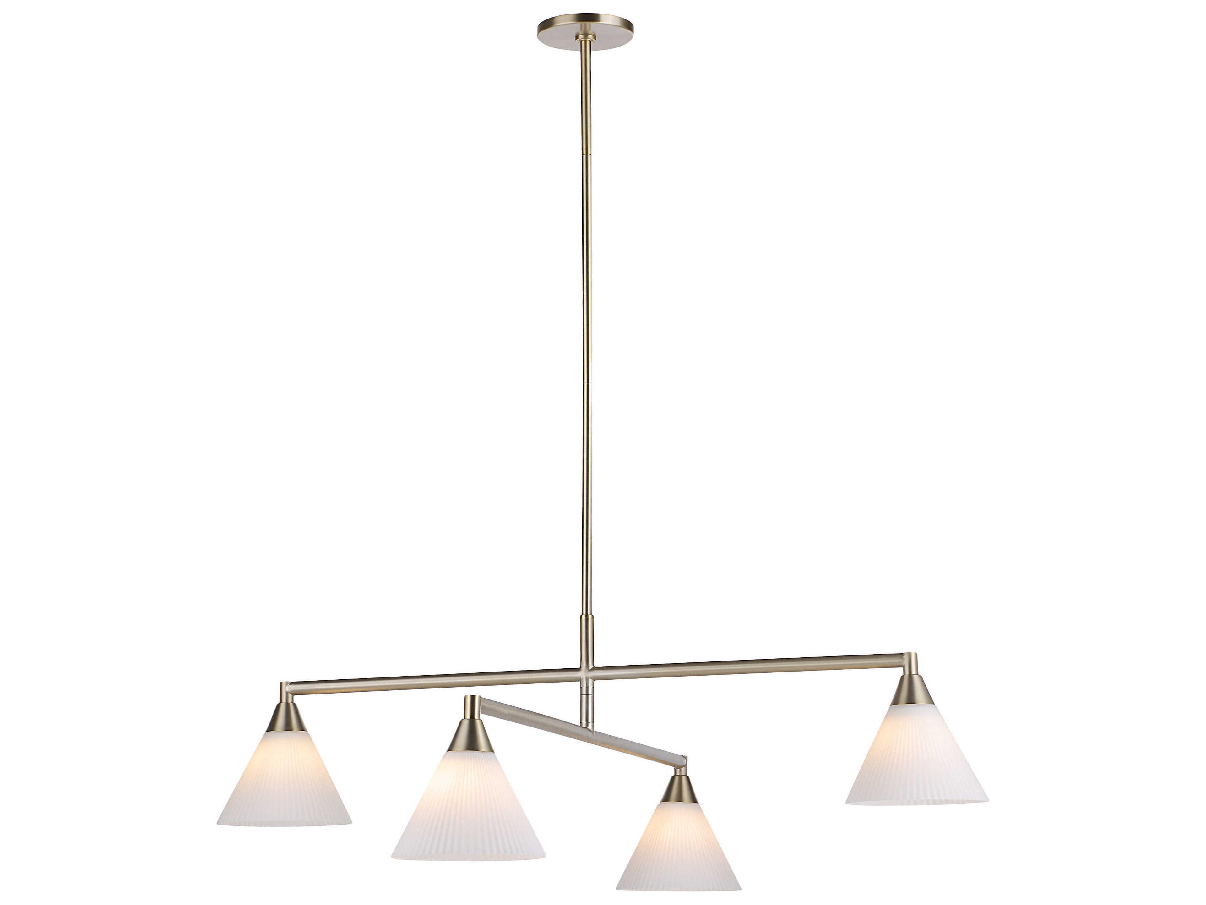 Renwil Isola 4-Light Champagne Silver Tiered Chandelier