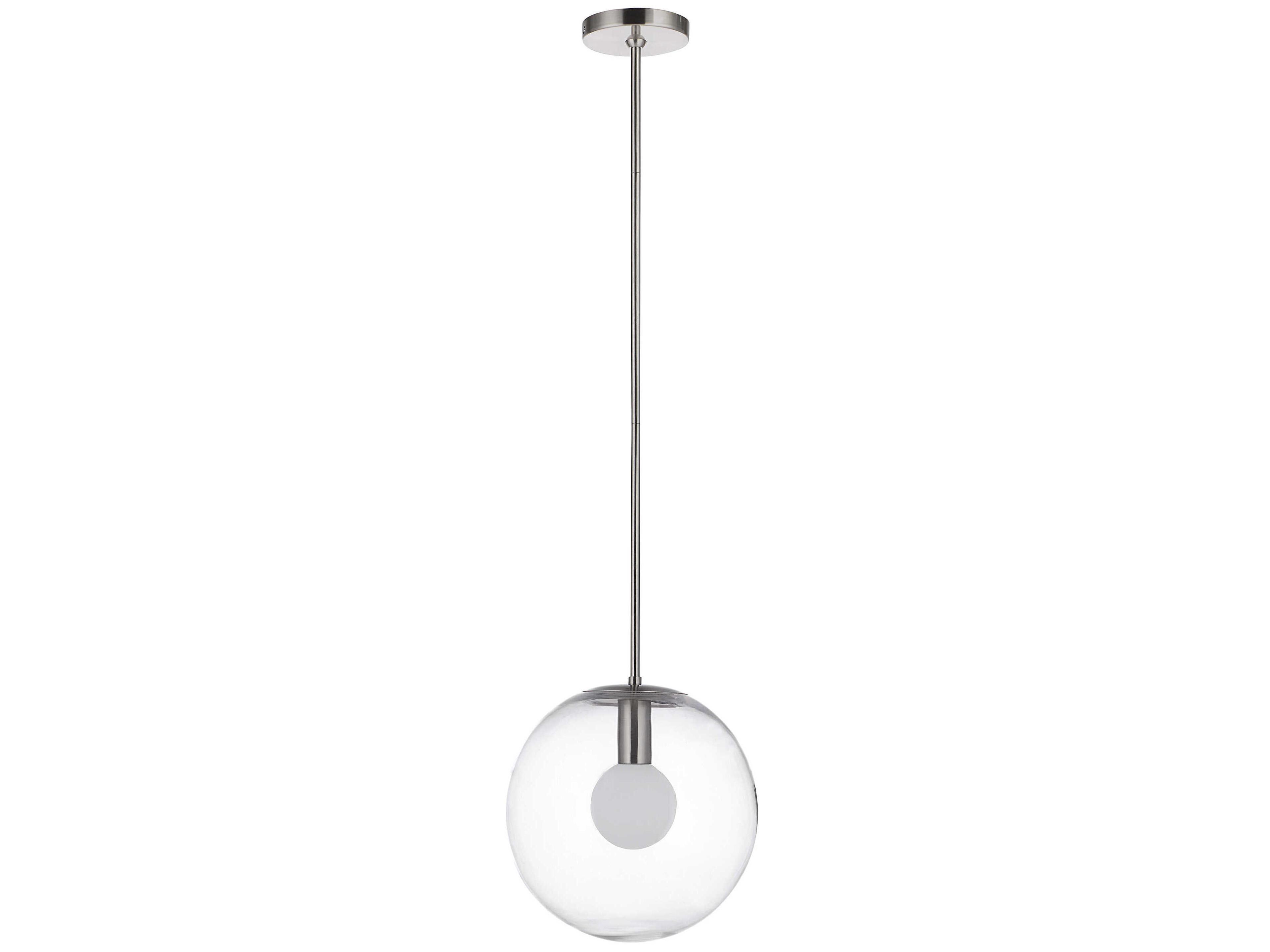 Quince 1-Light Satin Nickel Globe Mini Pendant