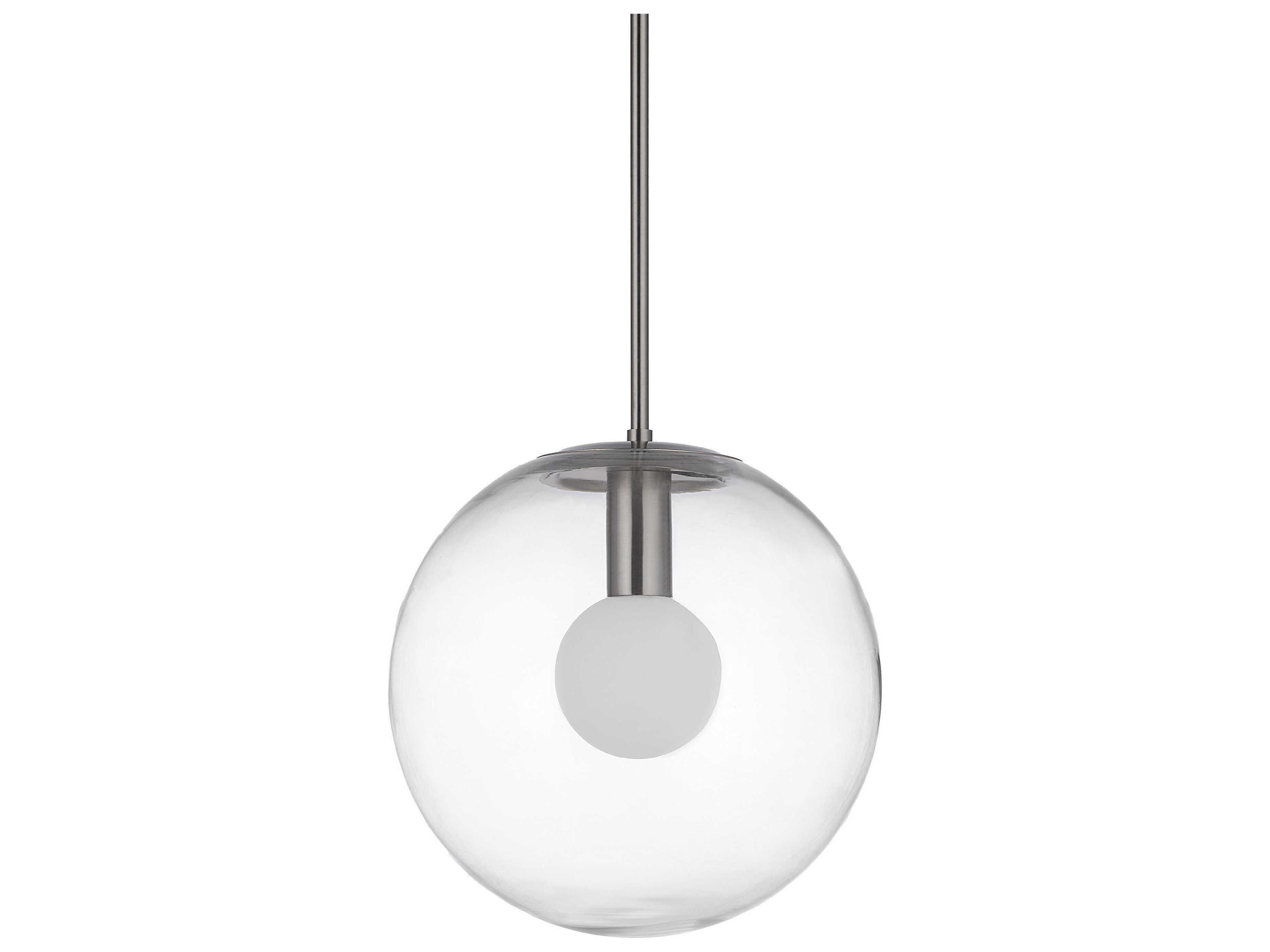 Renwil Quince 1-Light Satin Nickel Globe Mini Pendant